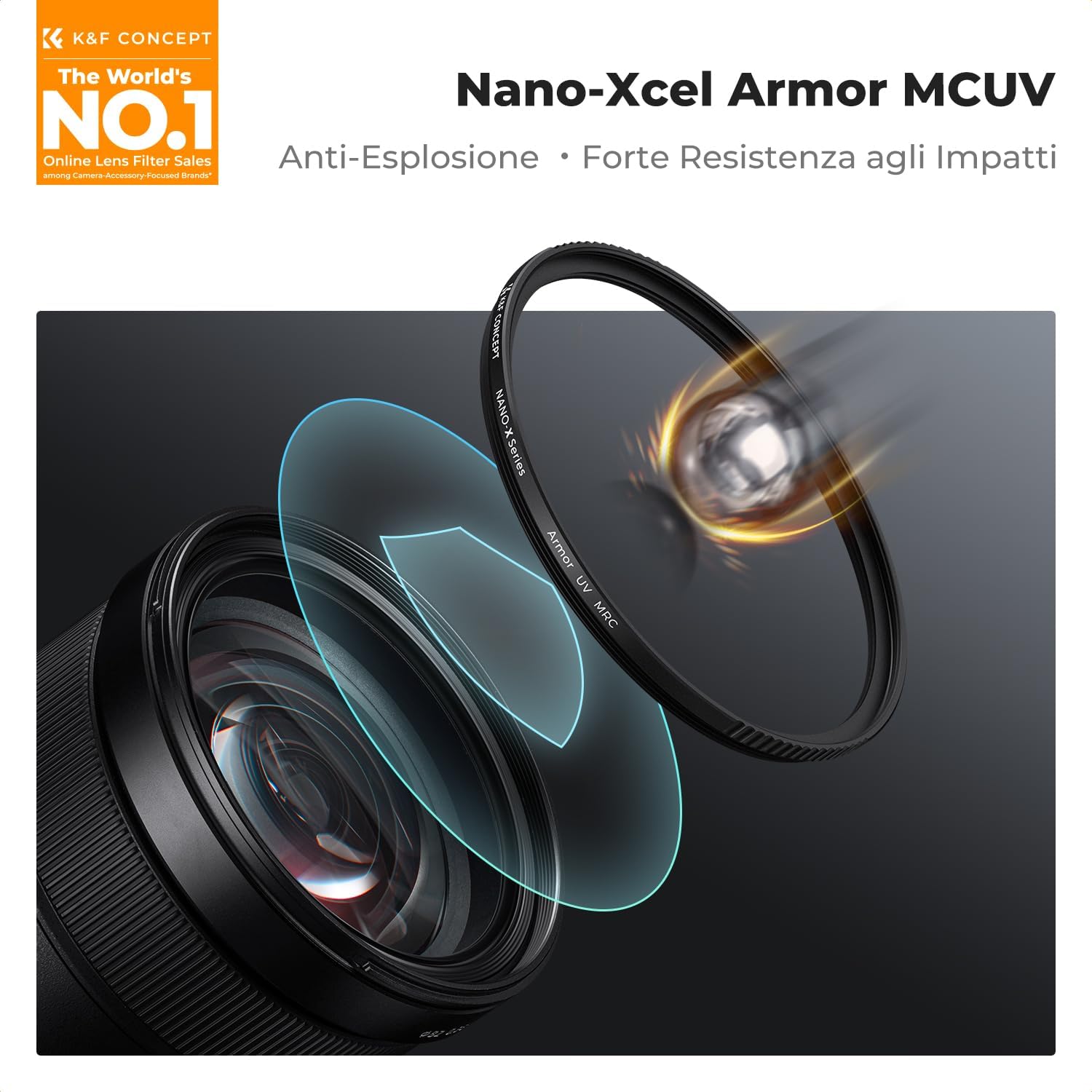 K&f Concept Nano-Xcel Filtro UV Armor 55MM - immagine 2