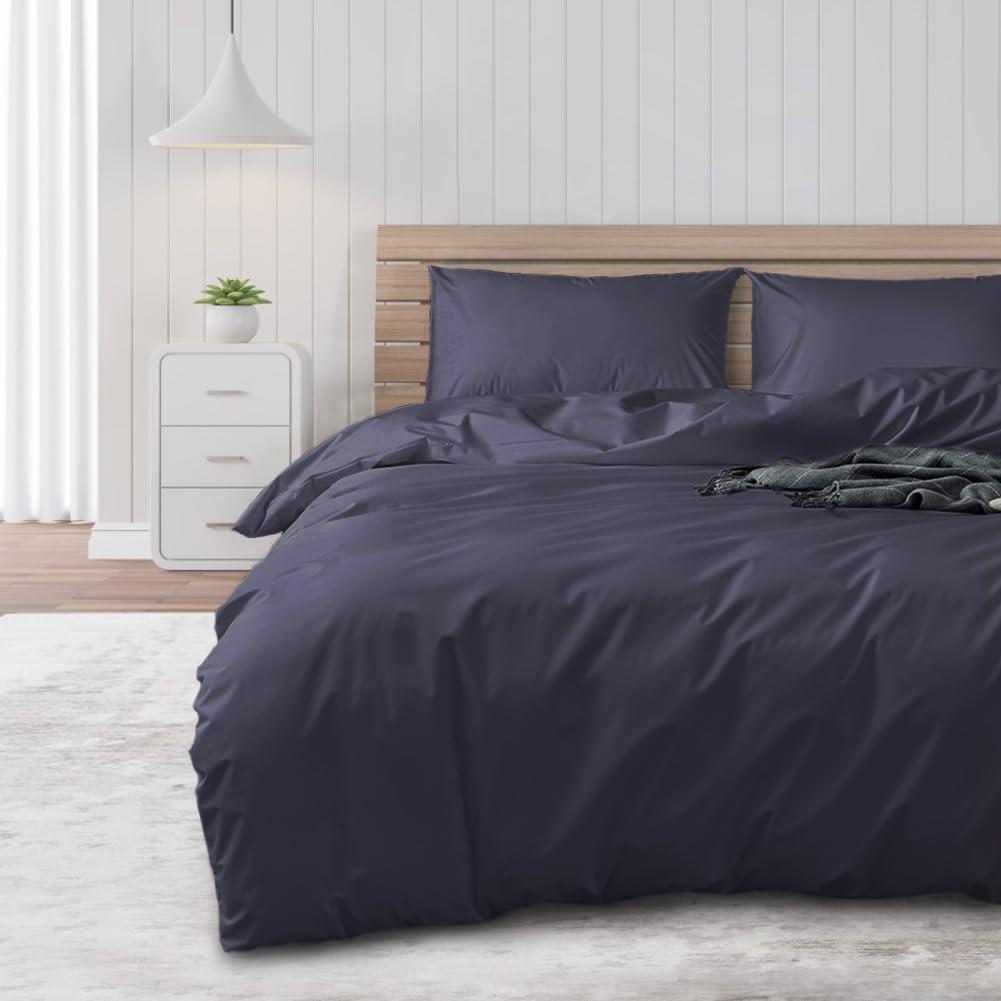 Dujuike Copripiumino Impermeabile Doppia Cerniera, Marina Oscura