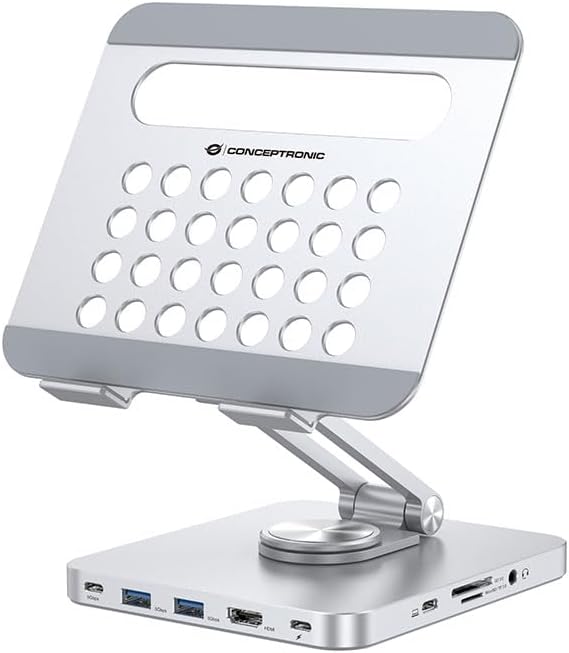 Conceptronic DONN26G - Supporto Tablet con Docking Station - immagine 3