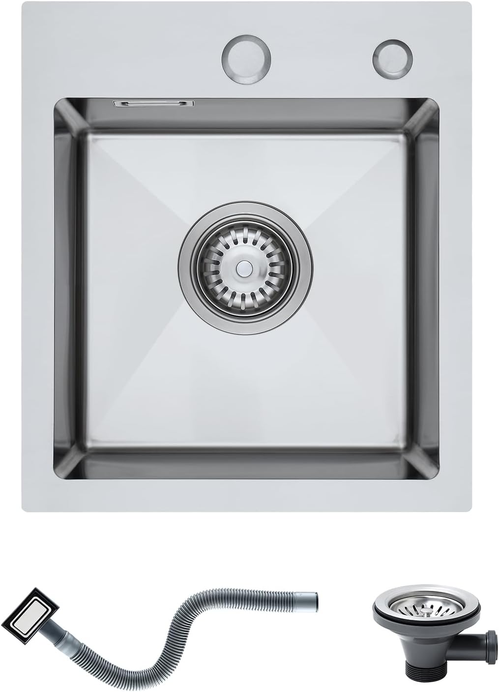 Kinkibos Lavello Cucina Acciaio Inox 304, 40x40cm