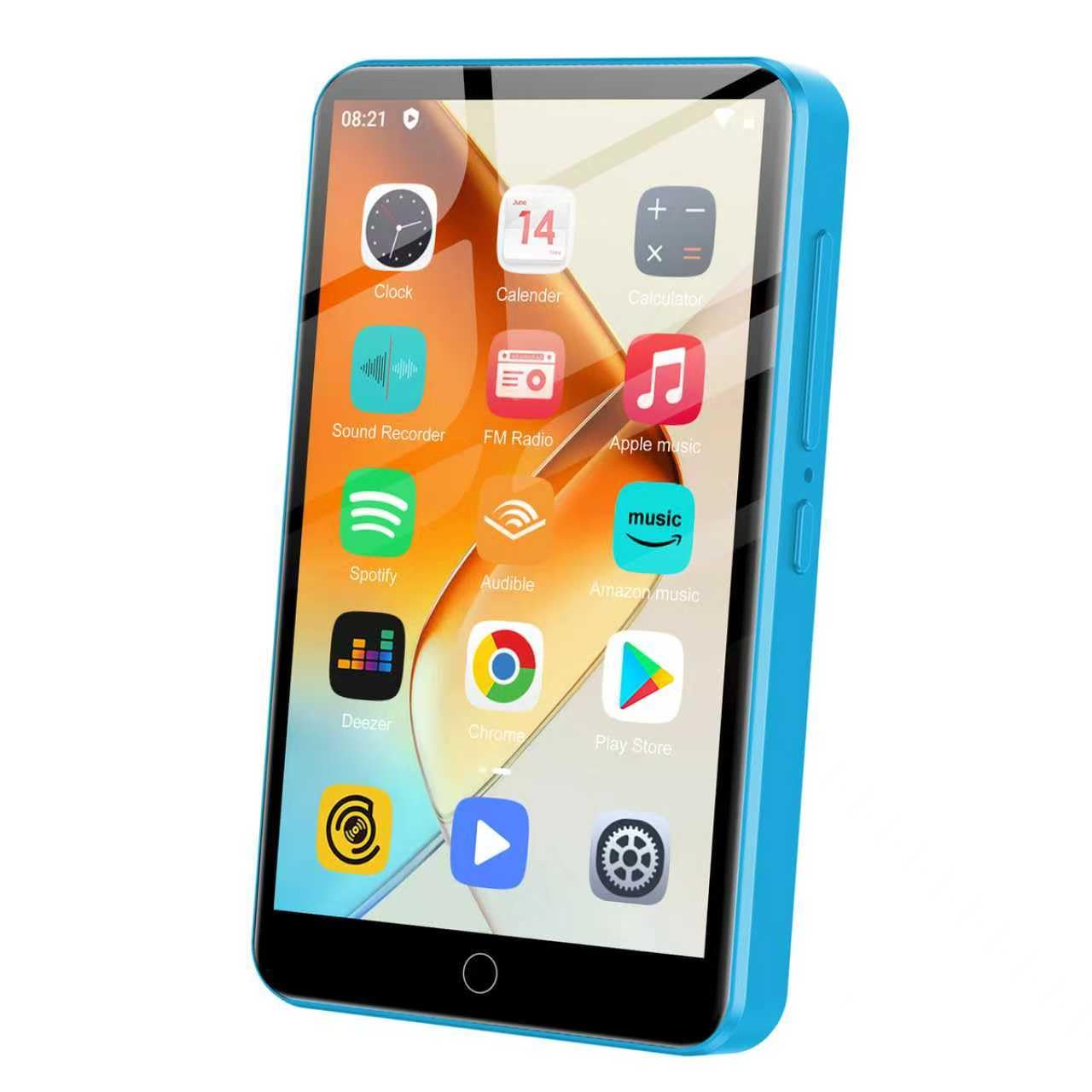 Zaqe Lettore MP3 80 GB con Bluetooth e WiFi, Blu