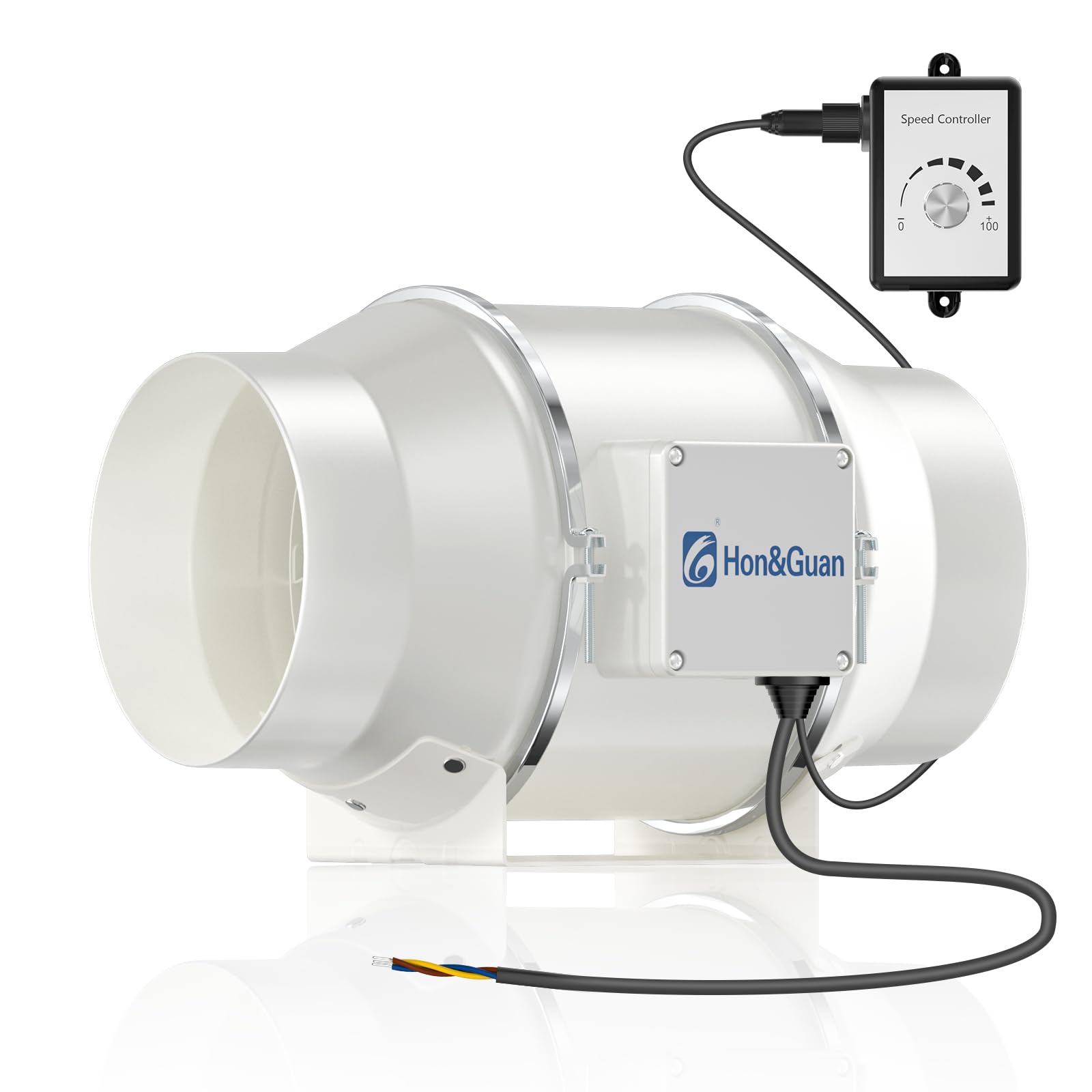 Hon&guan Ventola Aspirazione 100mm, Bianca