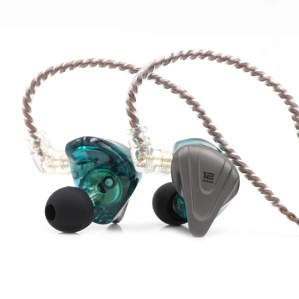 Linsoul Auricolari HiFi In-Ear Ibridi KZ ZSX 5BA+1DD, Ciano