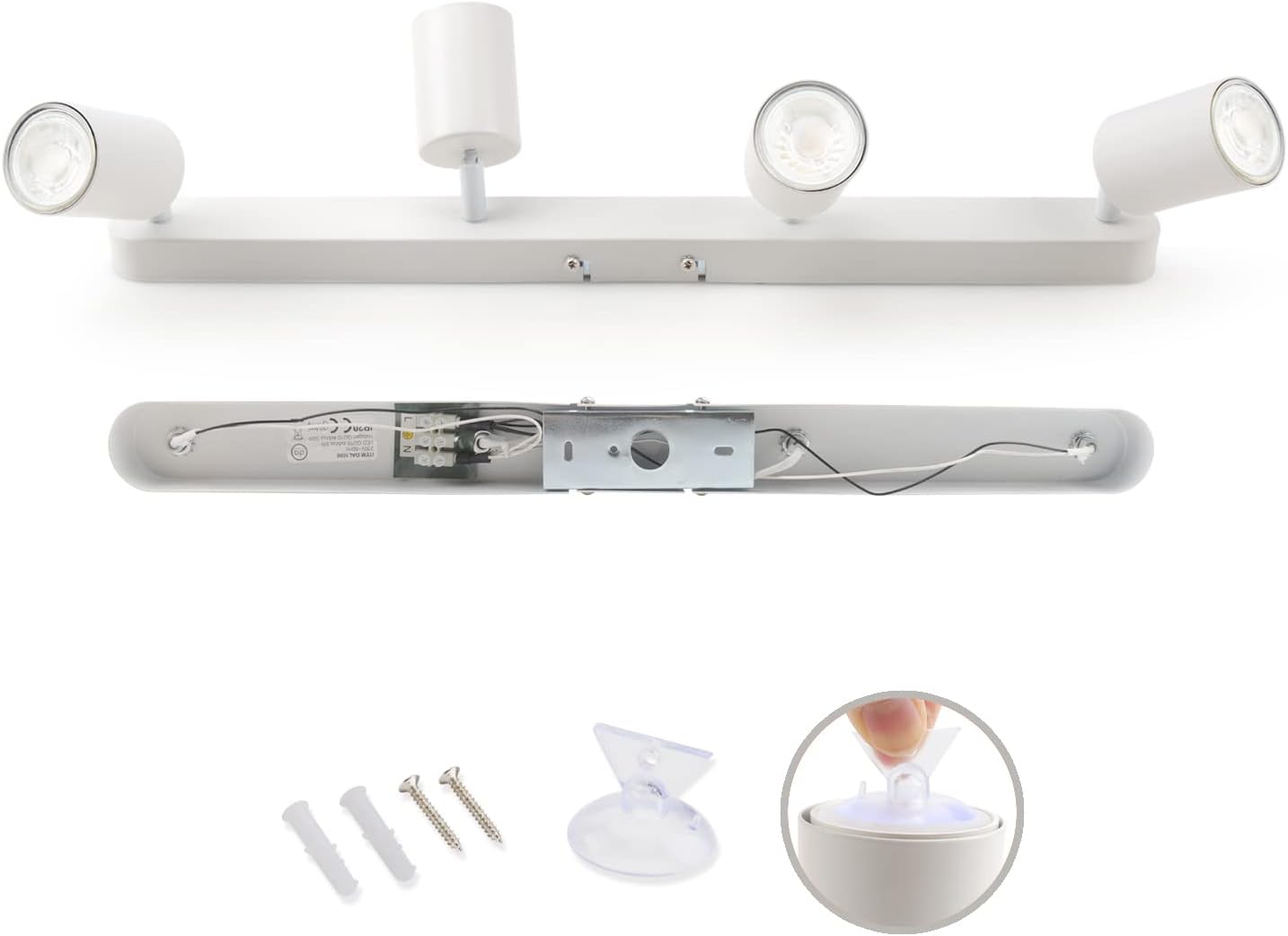 Lampada da Soffitto LED 4 Fiamme Orientabile GU10 - immagine 5