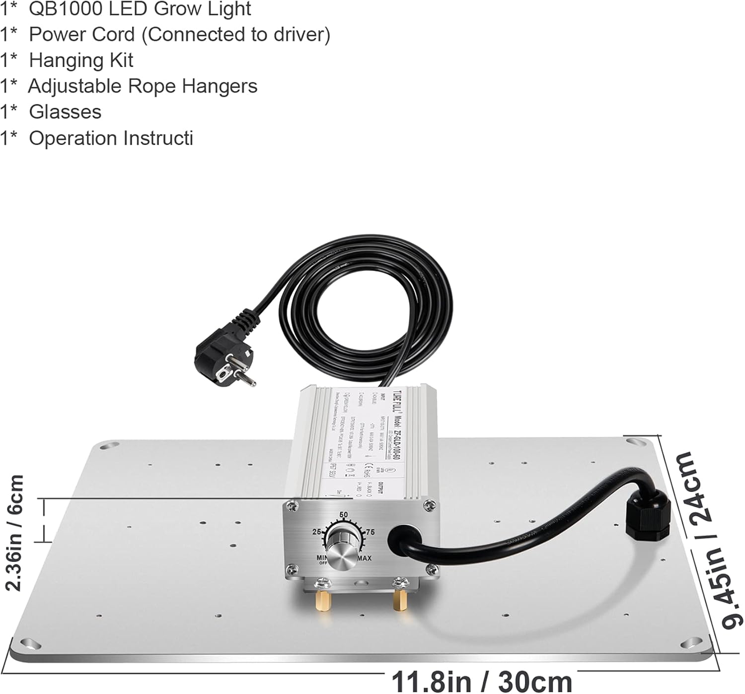 Bosytro Lampada LED Coltivazione Indoor 1000W - immagine 7