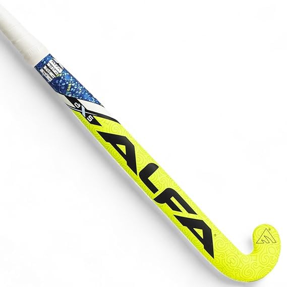 A L F A Ax5 Stick, Bastone da Hockey Unisex Adulto, Giallo Fluo, 36.5 Inches