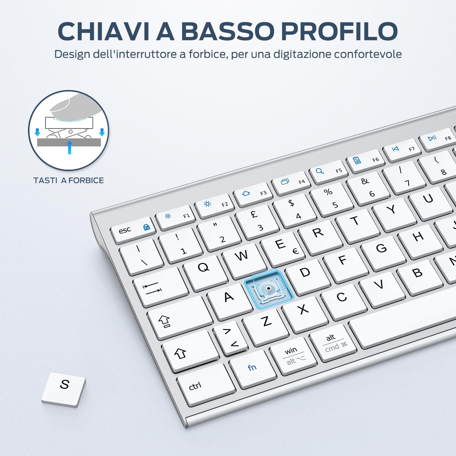 Iclever Tastiera Bluetooth Multidispositivo Full Size - immagine 4