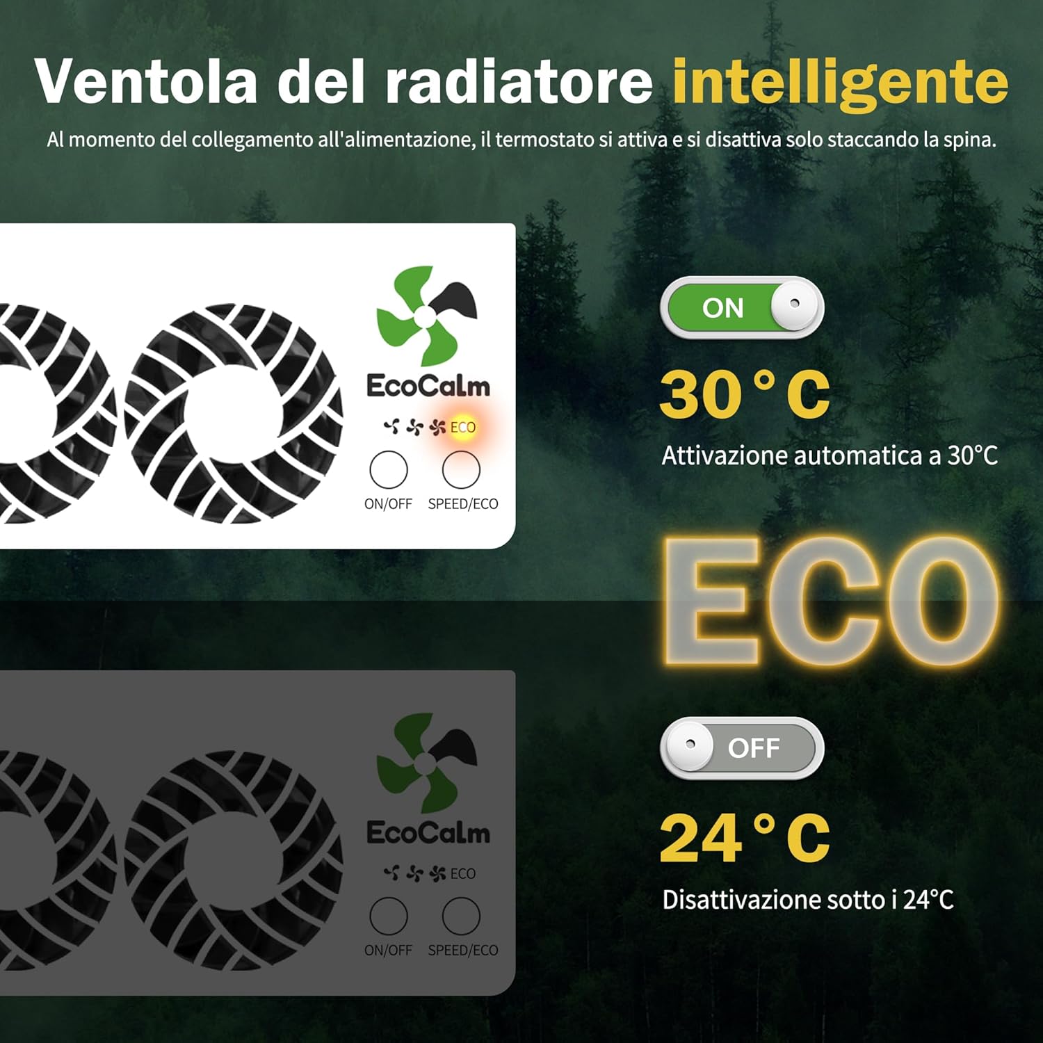 Ecocalm Ventole per Termosifoni Mono-set Intelligente - immagine 2