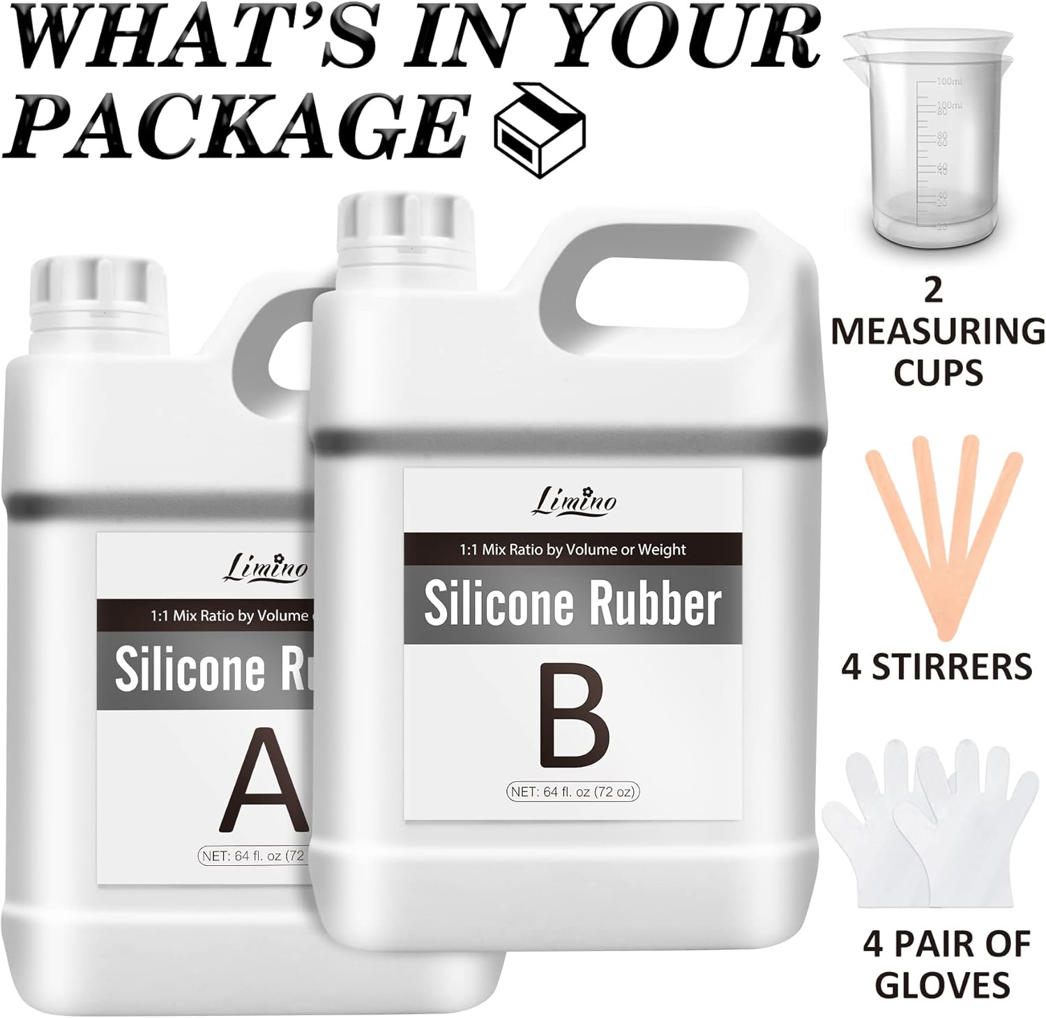 Gomma Silicone Liquido Traslucido 3.8L/4.2kg - immagine 2