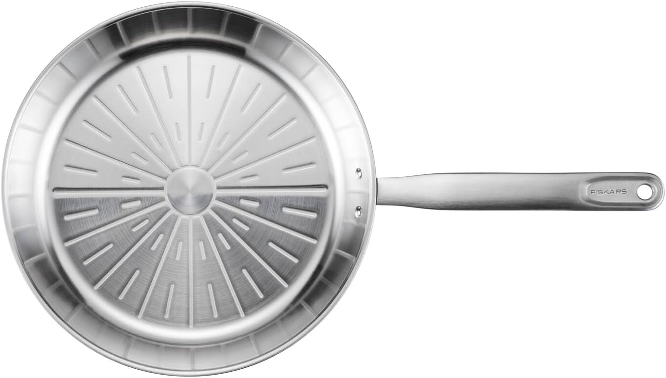Fiskars Padella Ø 28 cm All Steel, Acciaio Inox Riciclato - immagine 7