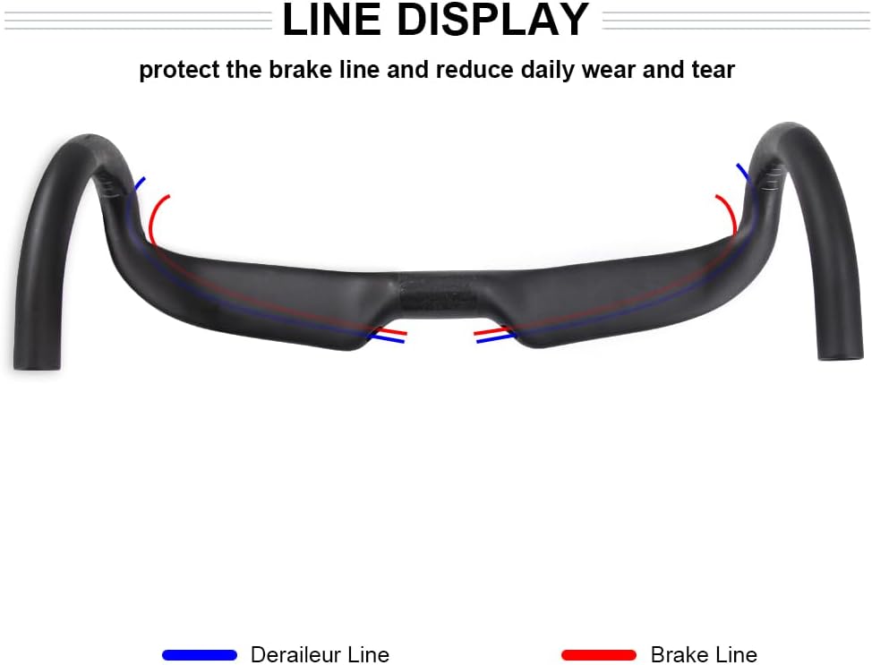 Alfa Pasca manubrio aero manubrio bici corsa carbonio 31,8mm manubri bici corsa UD opaca 440 - immagine 4
