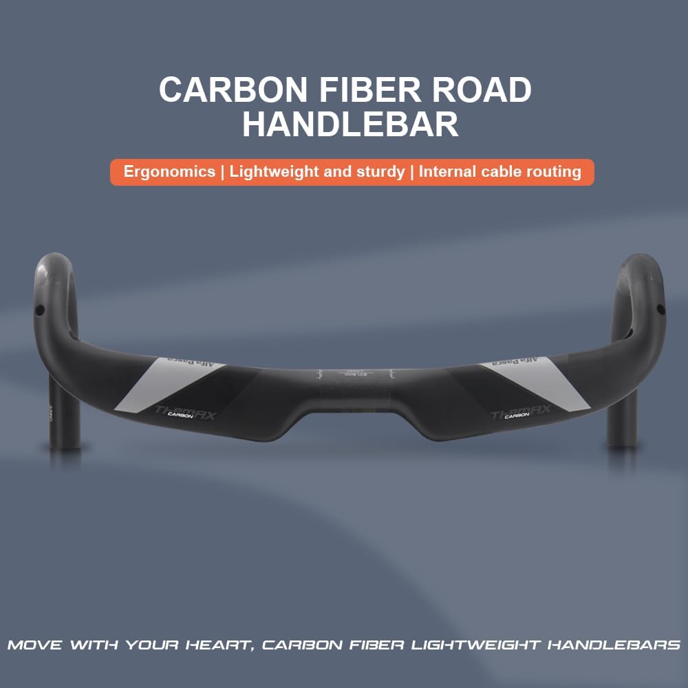 Alfa Pasca manubrio aero manubrio bici corsa carbonio 31,8mm manubri bici corsa UD opaca 440 - immagine 7