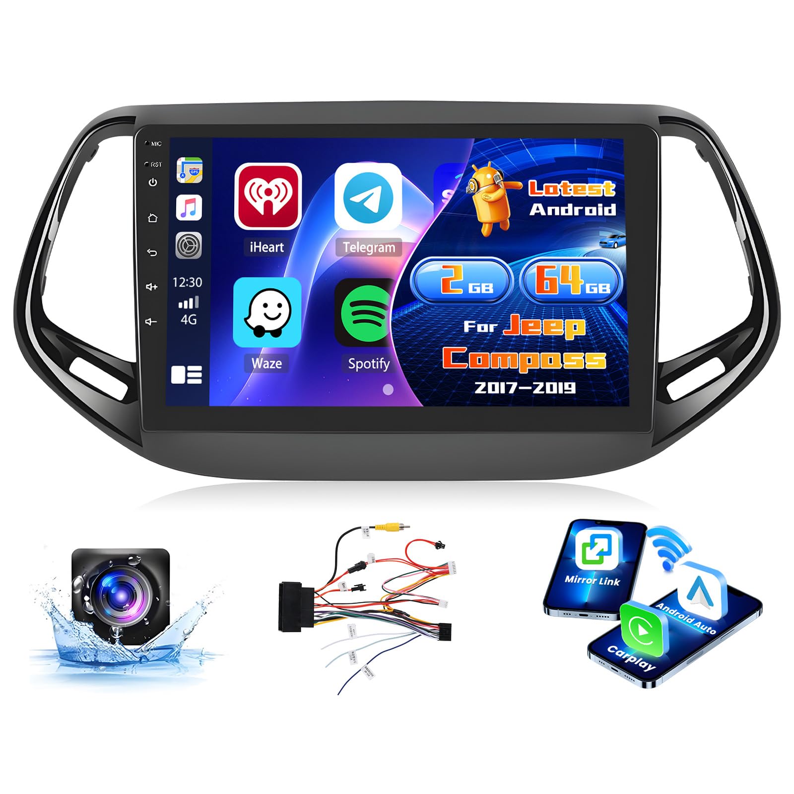 Radio Android 15 per Jeep Compass 2017-2019