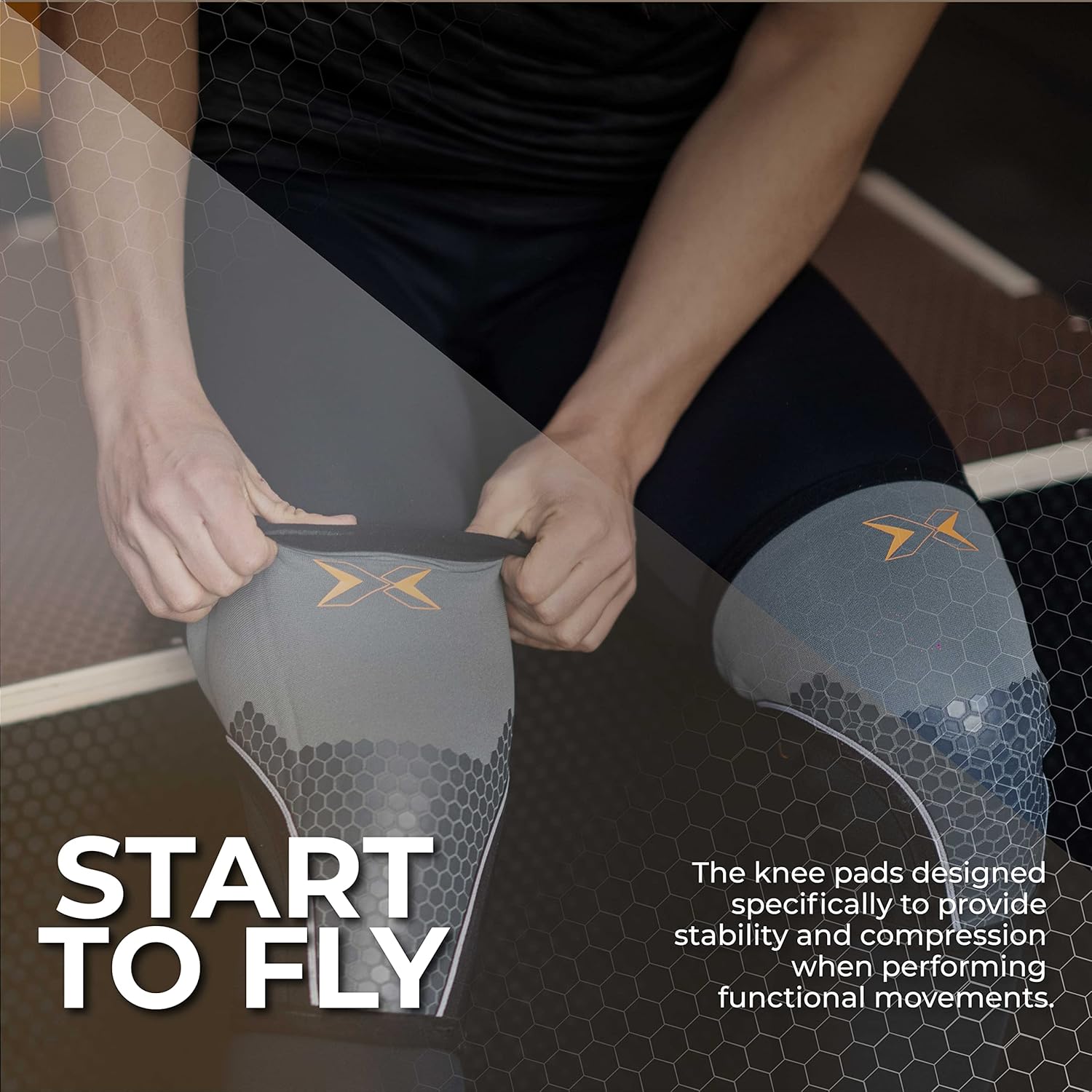 Picsil Ginocchiere Hex-Tech 7mm per Allenamento (Nero, S) - immagine 2