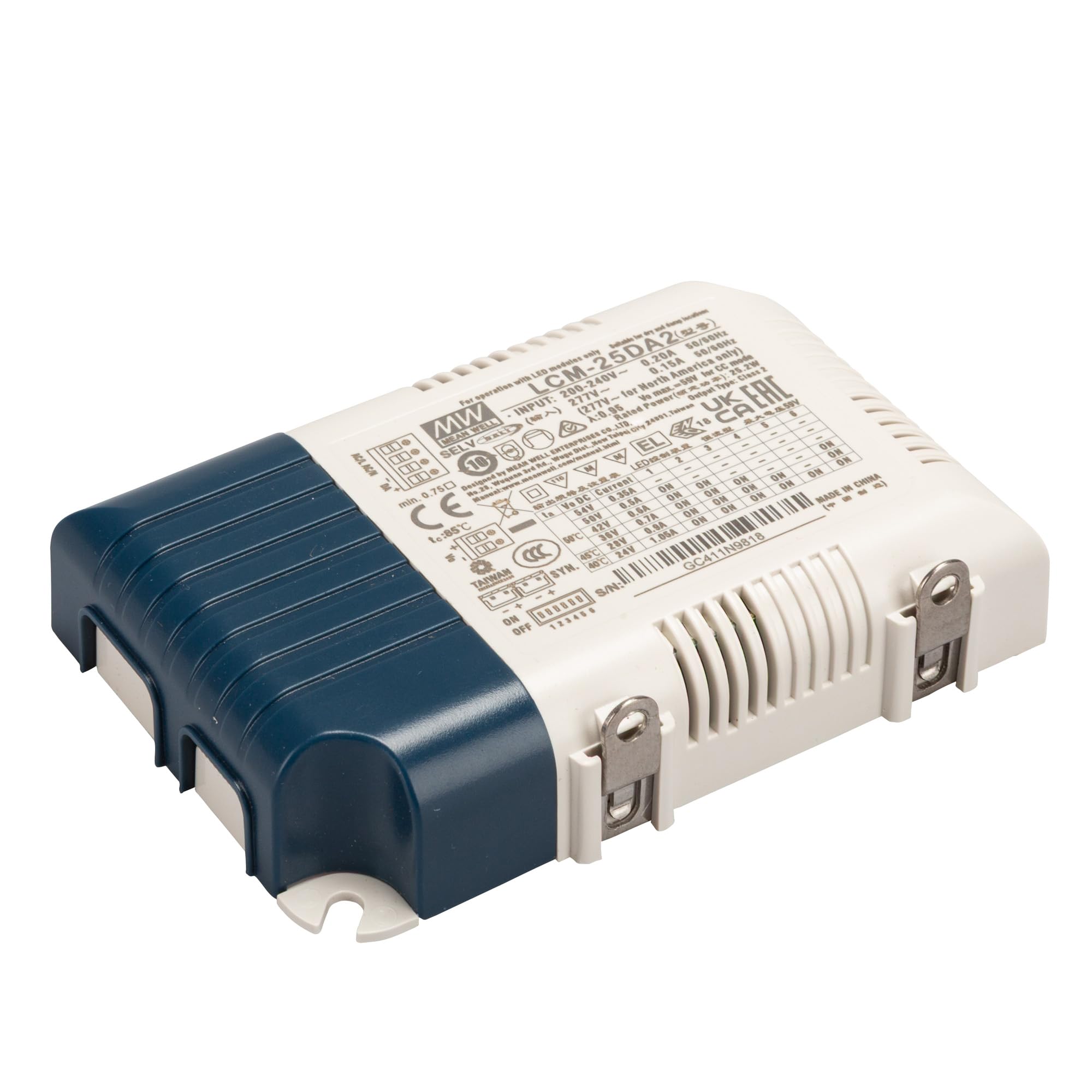 MEAN WELL LCM-25DA2, alimentatore per installazione, 25W 0,35A-1,05A DALI2