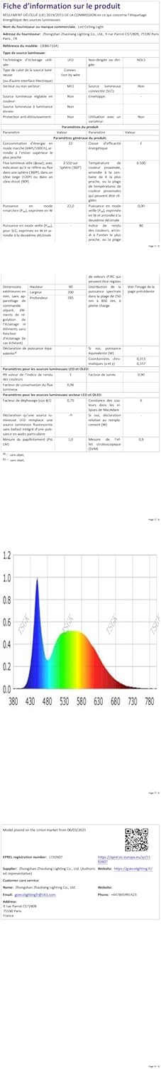 Osairous Plafoniera LED Soffitto Quadrata 22W 29CM - immagine 12