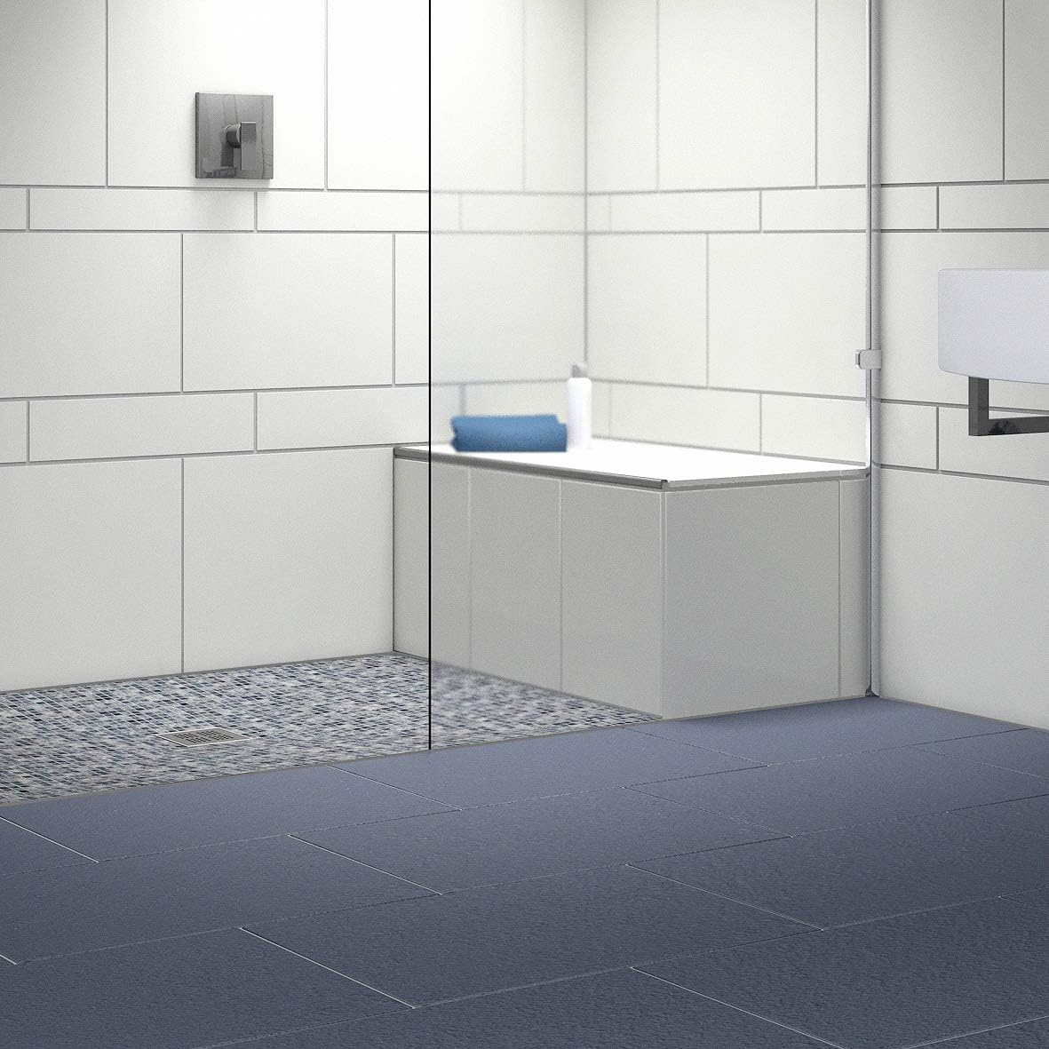 LUX ELEMENTS Panca Doccia Pronta per Piastrellare - immagine 10