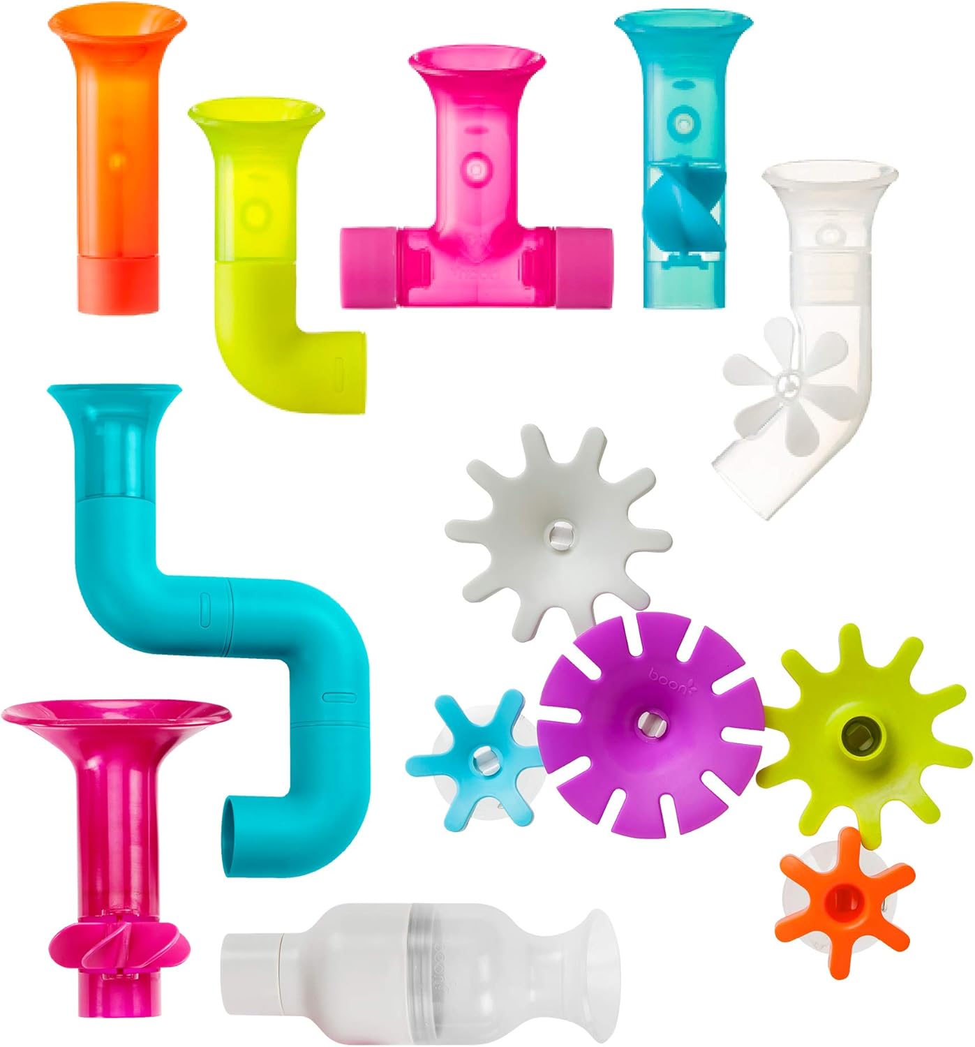 Boon Pipes Cogs Tubes Baby Bath Toy Bundle - immagine 1