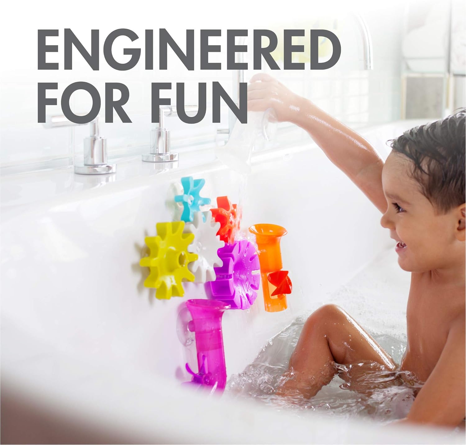 Boon Pipes Cogs Tubes Baby Bath Toy Bundle - immagine 2