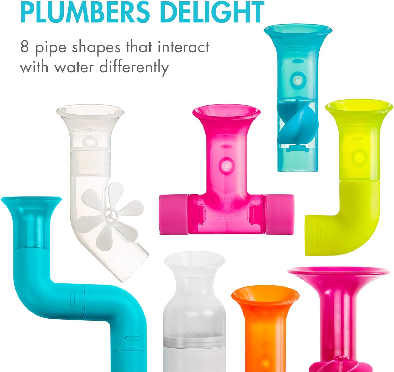 Boon Pipes Cogs Tubes Baby Bath Toy Bundle - immagine 4