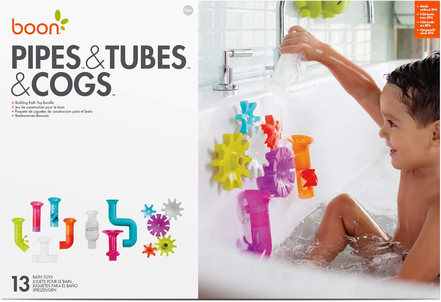 Boon Pipes Cogs Tubes Baby Bath Toy Bundle - immagine 6