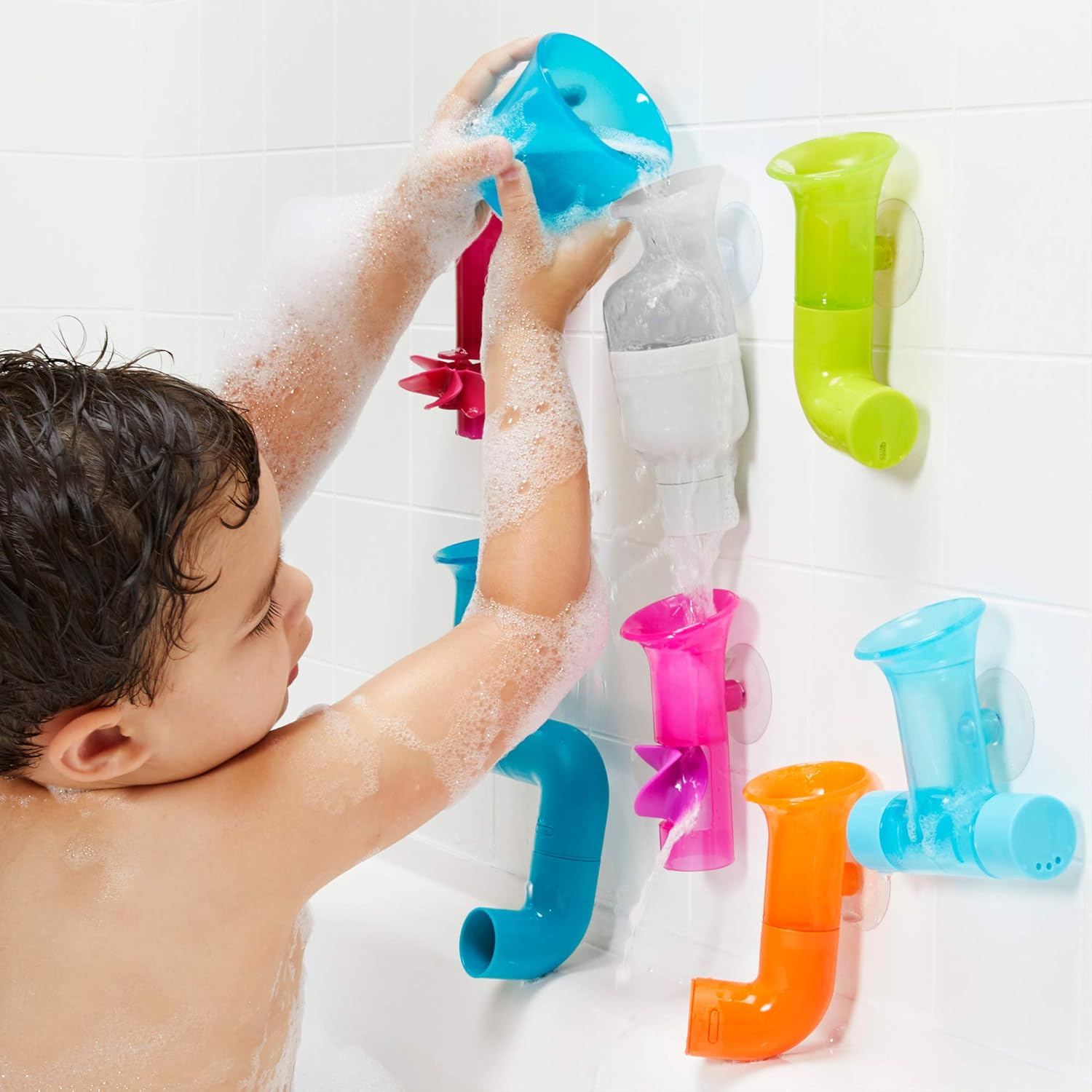 Boon Pipes Cogs Tubes Baby Bath Toy Bundle - immagine 9