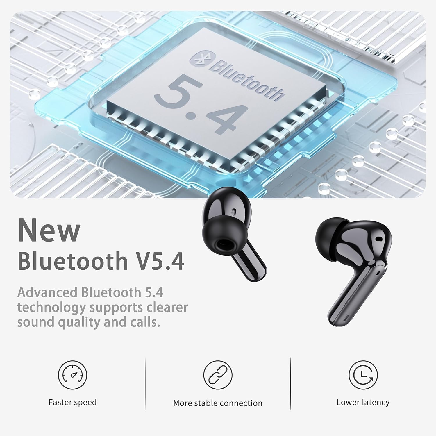 Cuffie Bluetooth 5.4 In Ear - 40 Ore, IP7 - immagine 4