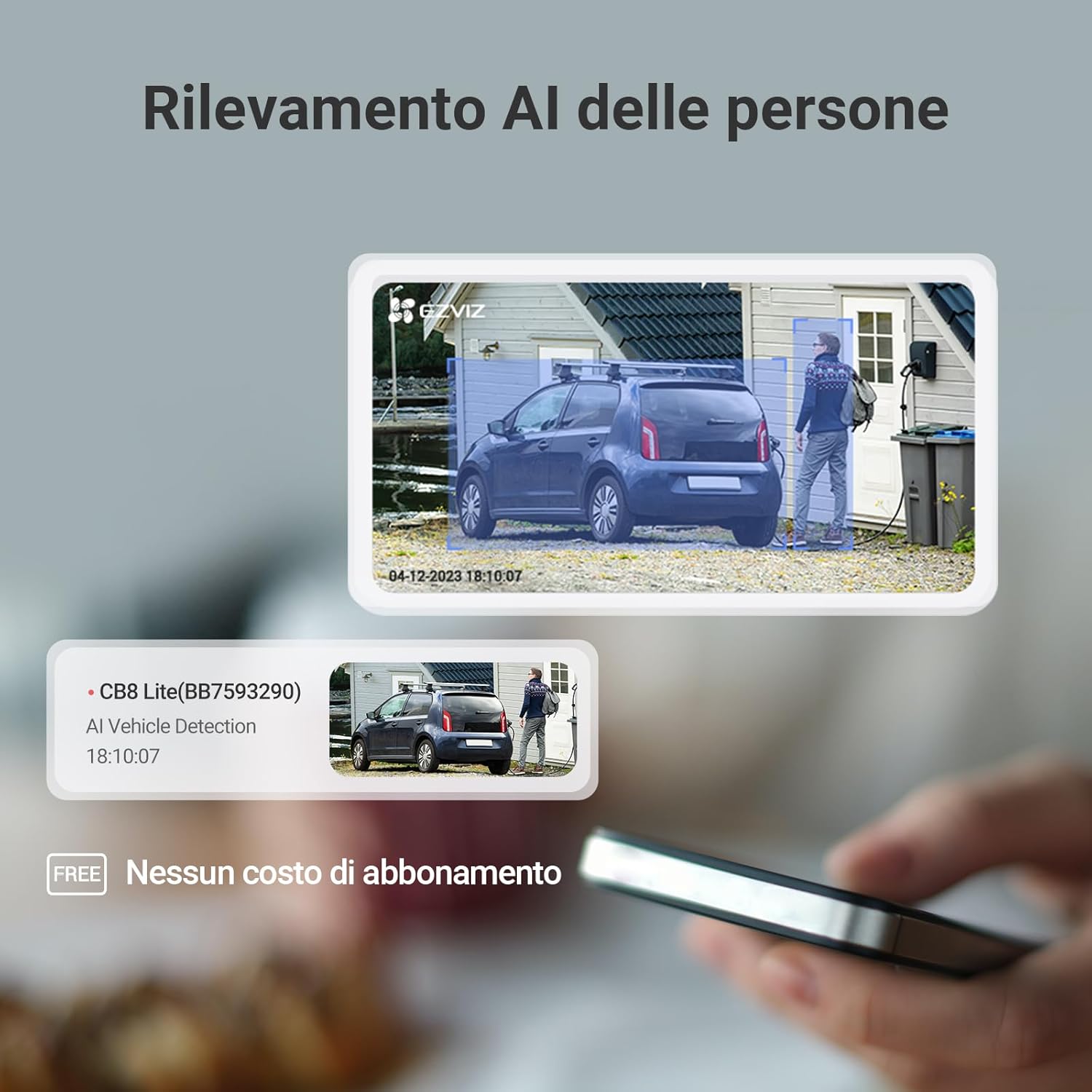 Ezviz CB8 2K+ Telecamera WiFi Esterno Batteria - immagine 4