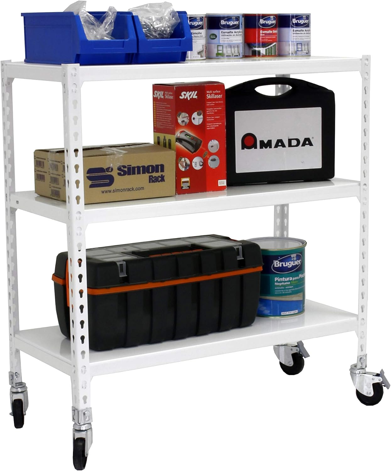 Simon Rack Scaffale Metallo Garage 3 Ripiani 975x1000x300mm