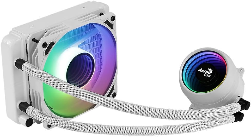 Aerocool MIRAGEL120W - Raffreddamento a Liquido CPU, Bianco - immagine 2