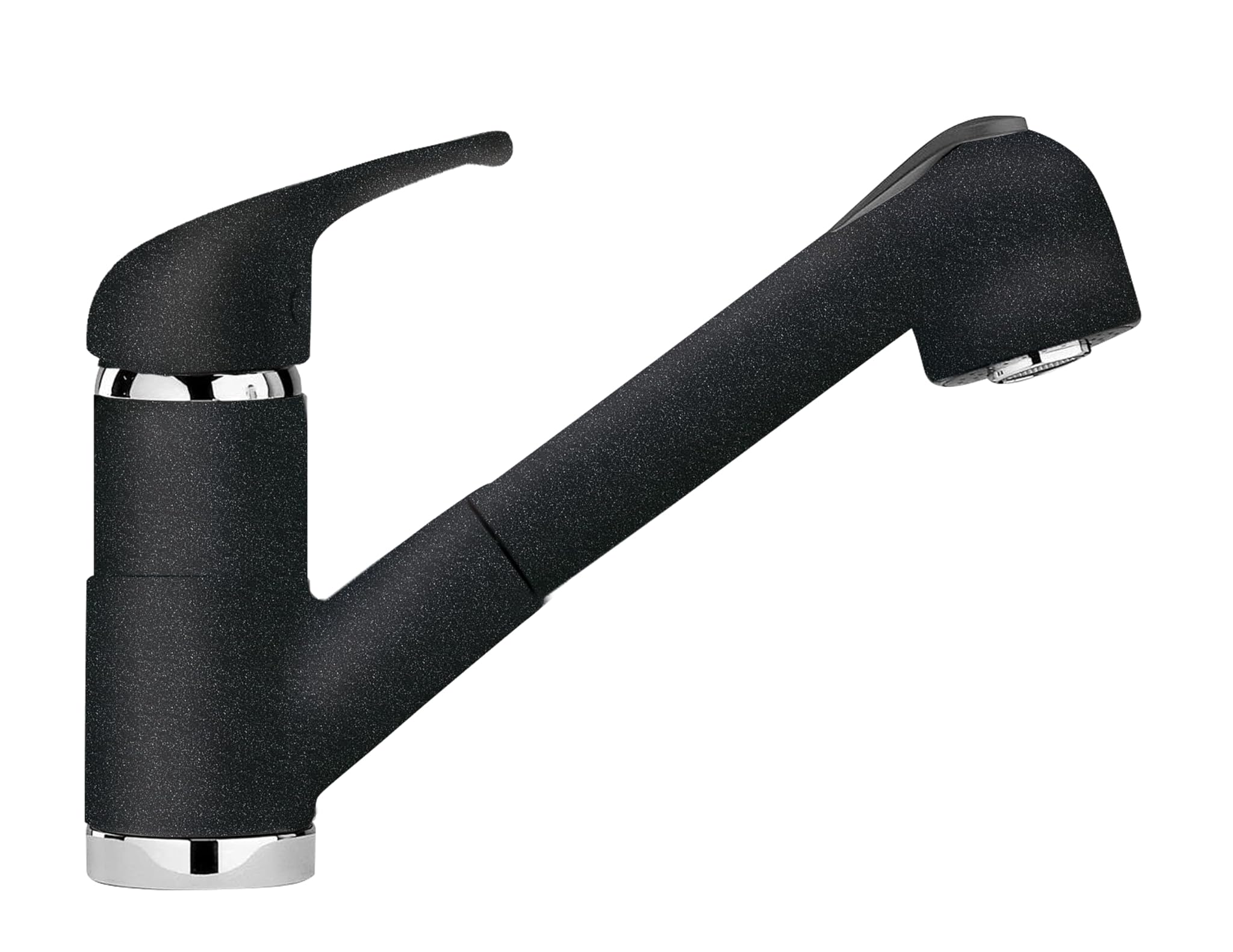 Schock Omega - Miscelatore Monocomando con Doccia, Nero Assoluto