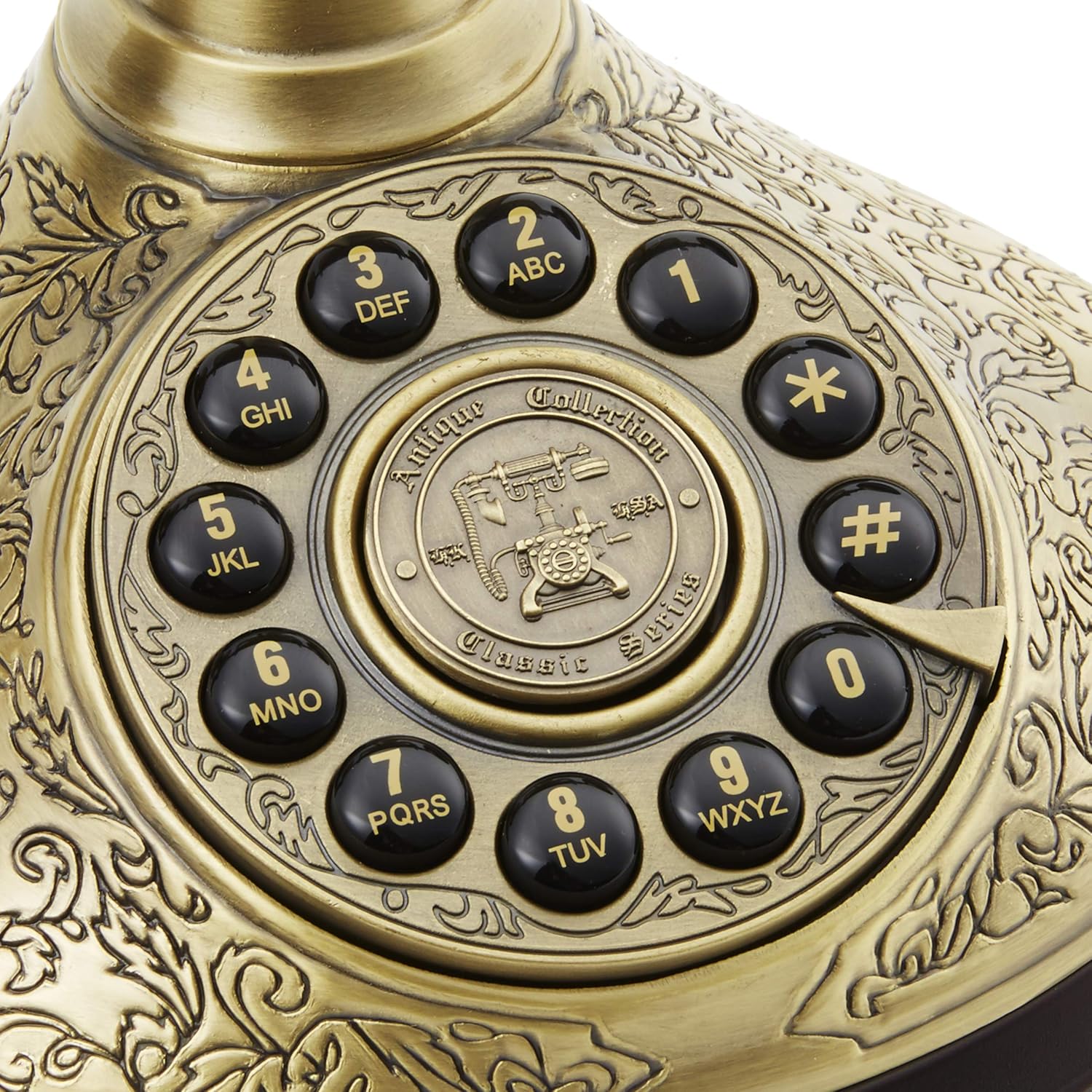 GPO Duchess Telefono a Quadrante Push Button, Stile Retrò, Oro - immagine 2