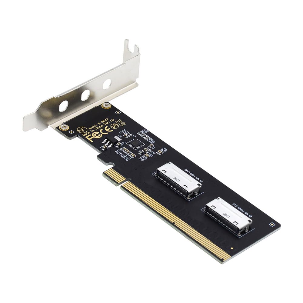 Xiwai Adattatore PCI-Express 16x a Doppio Oculink SFF-8612/8611