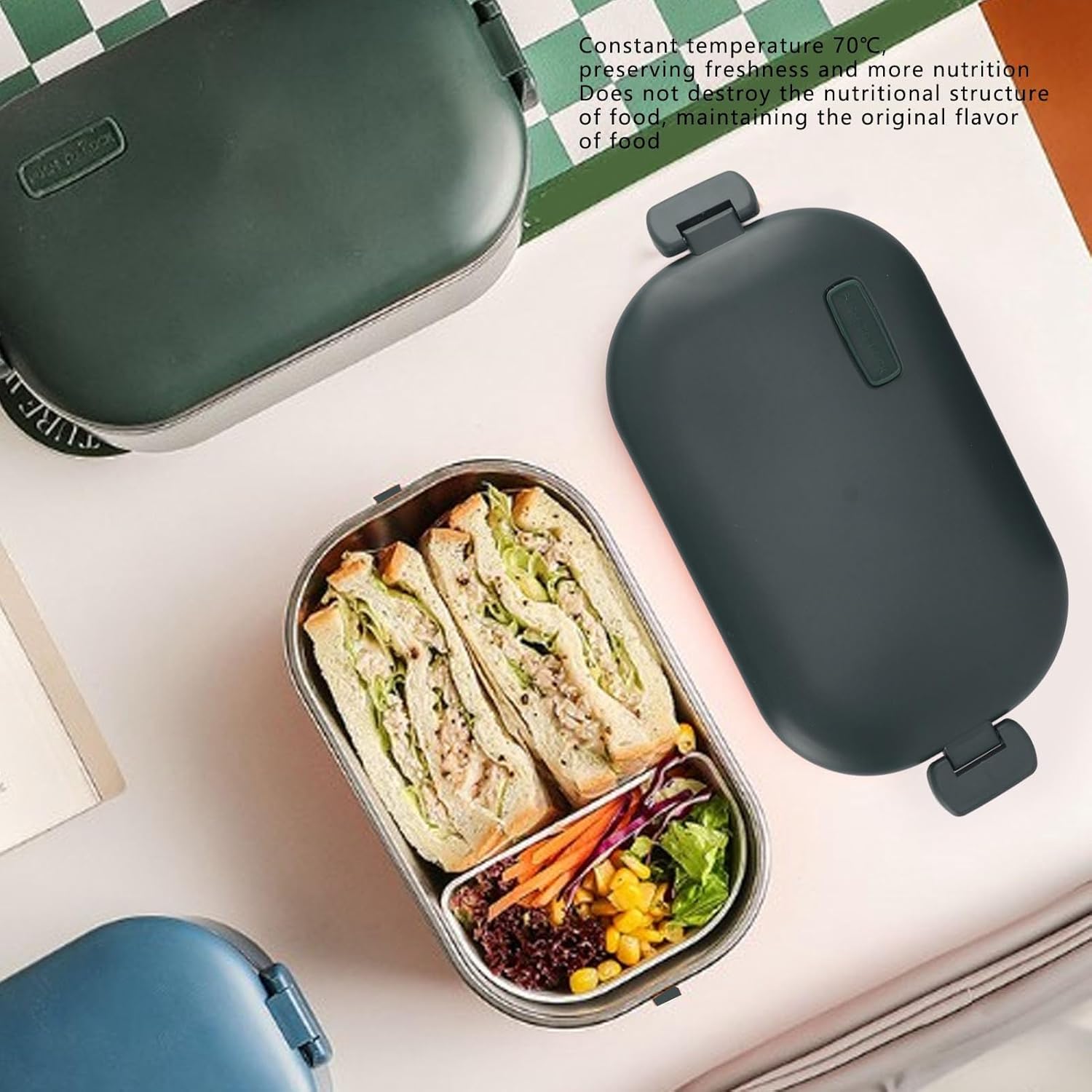 Lunch Box Elettrico 1 Litro Riscaldamento 360 Gradi - immagine 2