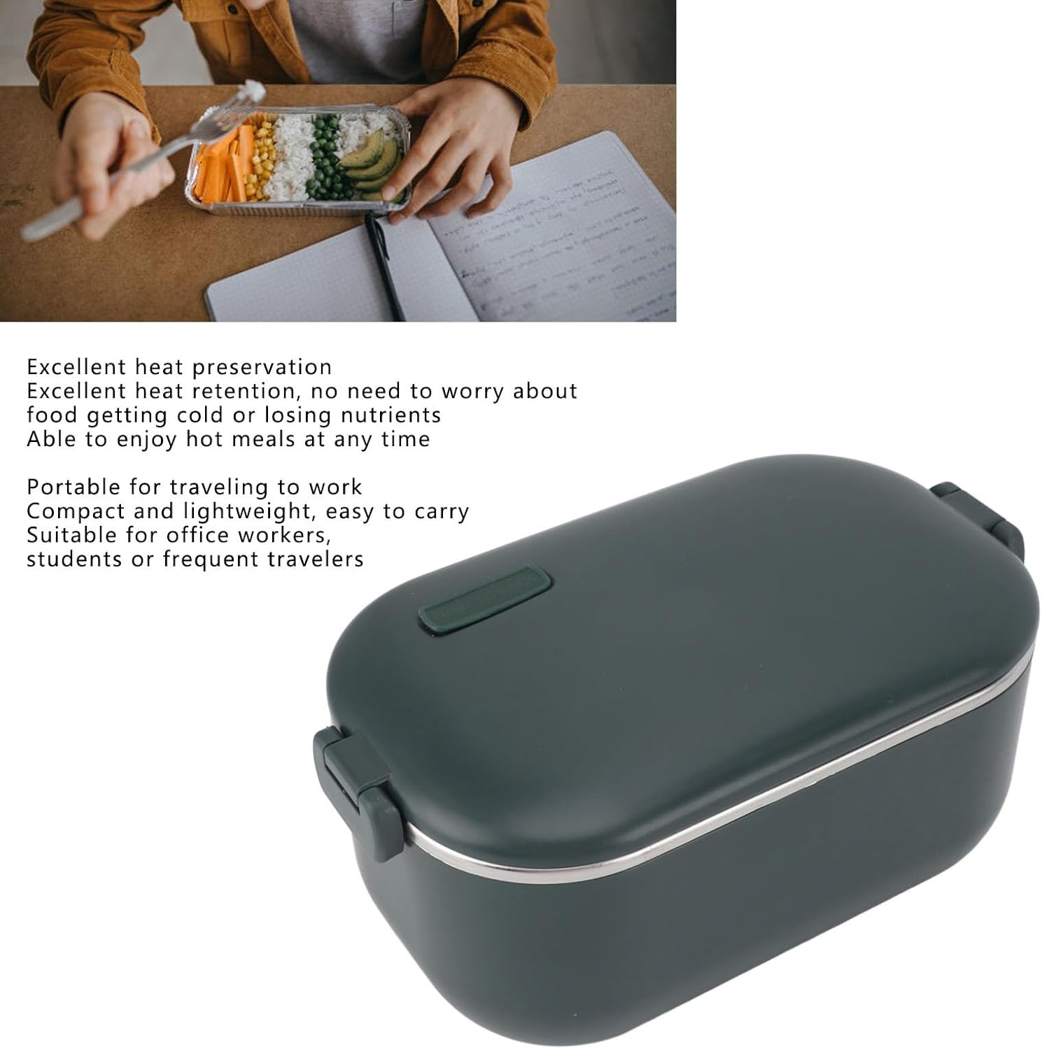 Lunch Box Elettrico 1 Litro Riscaldamento 360 Gradi - immagine 7