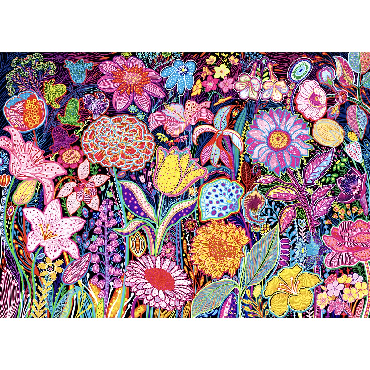 HUADADA Puzzle 1000 pezzi puzzle 1000 pezzi adulti classici puzzle regalo dipinta a mano arte fiore