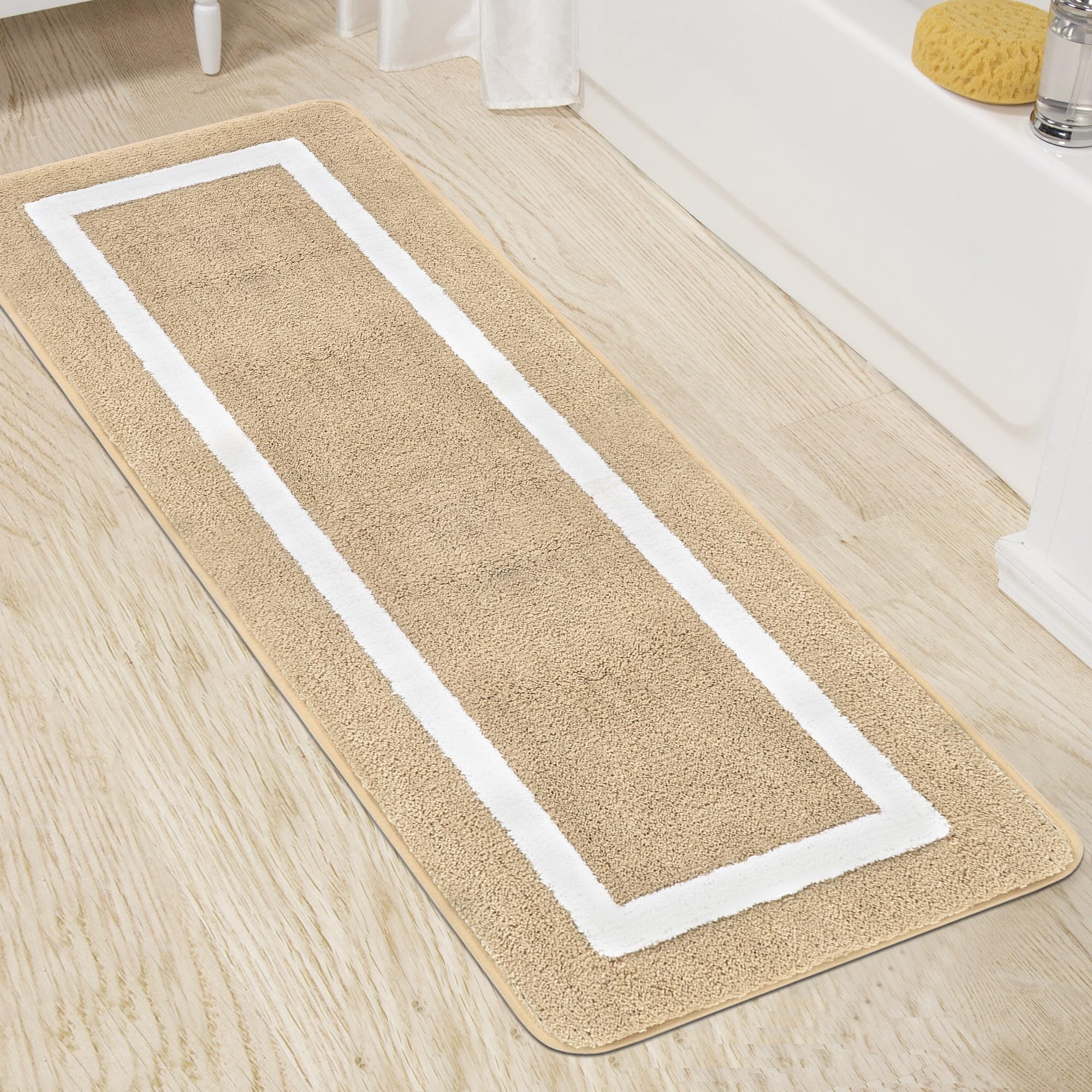 Famibay Tappeto da Bagno Lungo 50x140cm, Beige