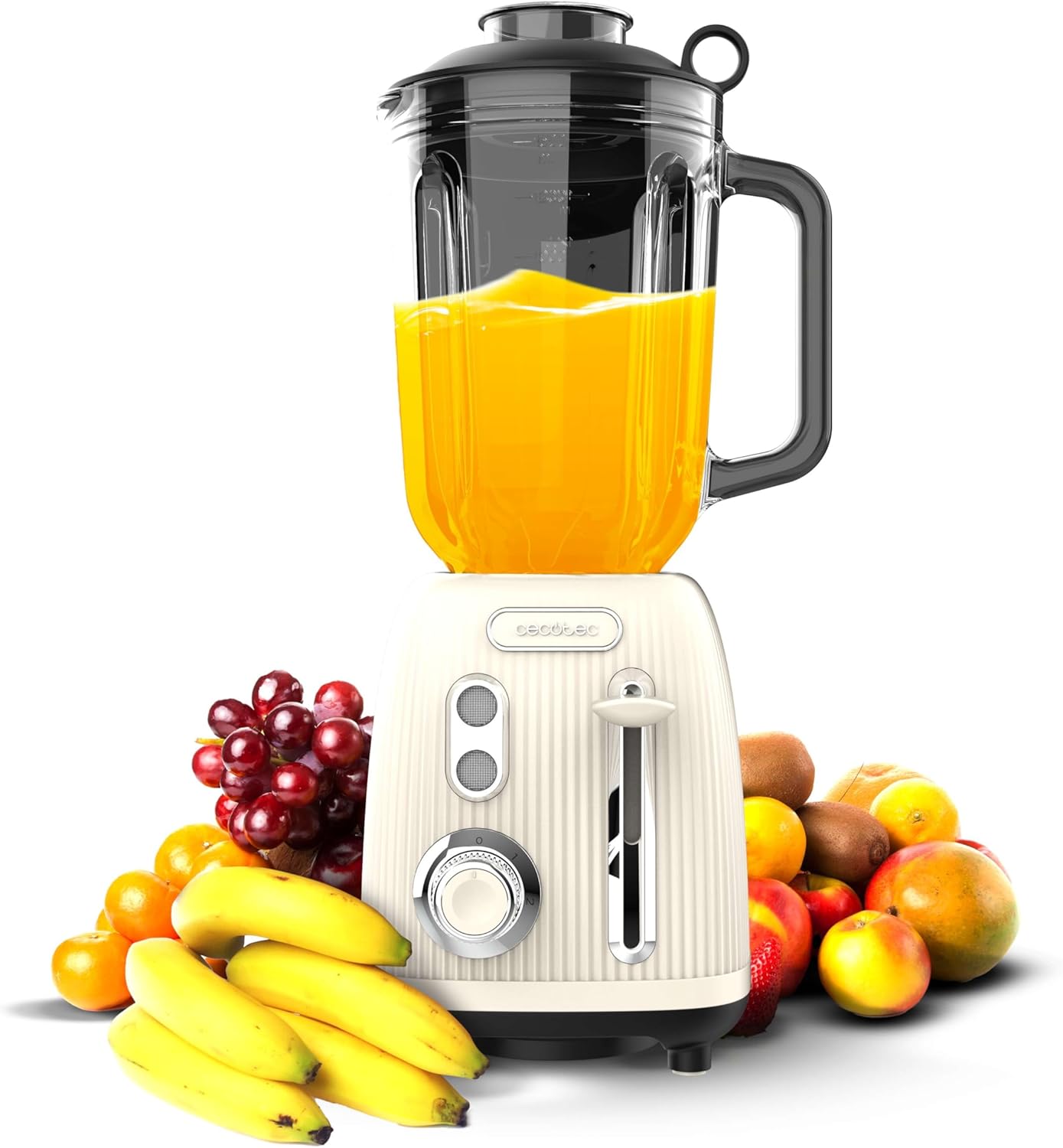 Cecotec Frullatore da Tavolo Vintage Power Black Titanium RetroBeige