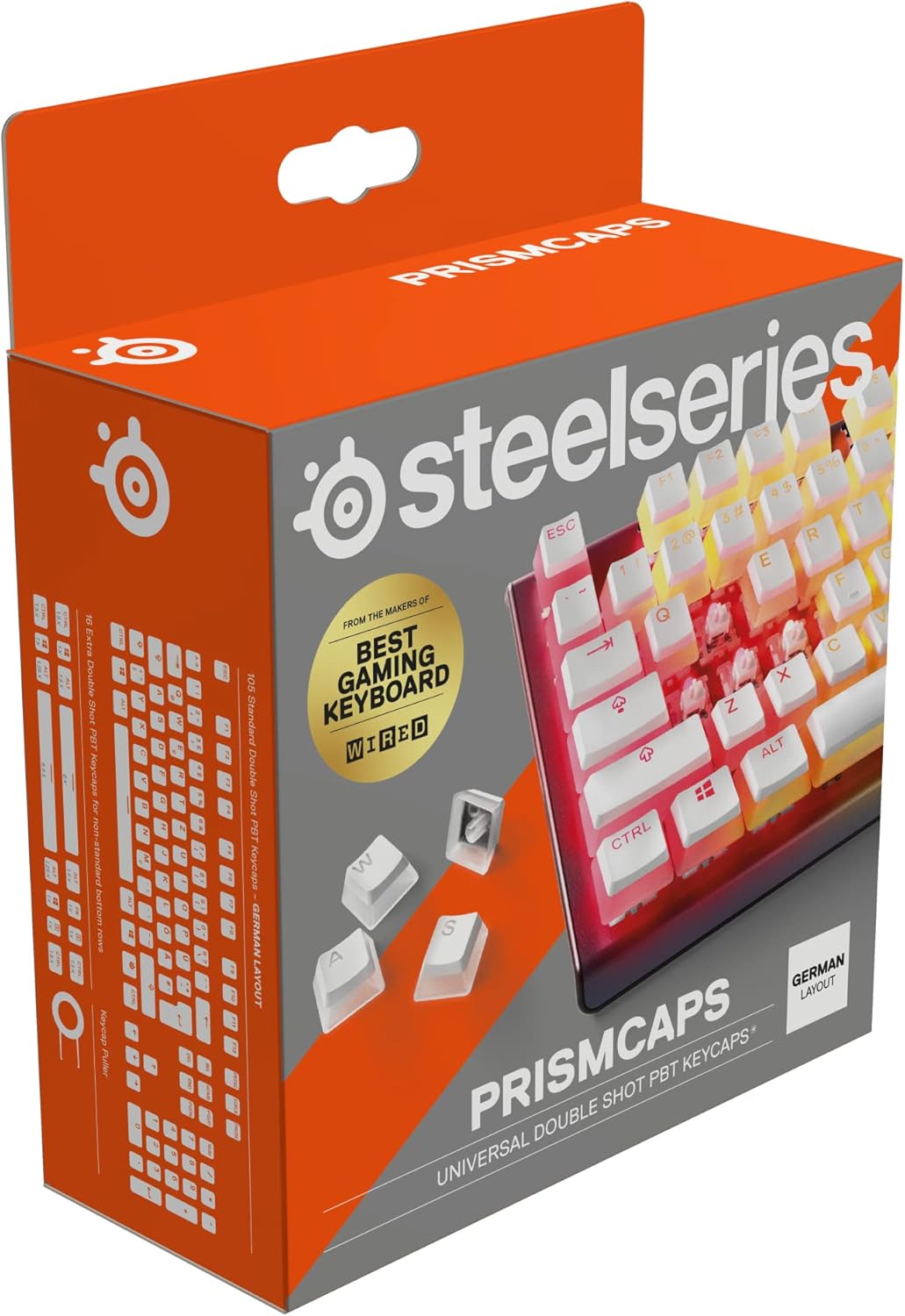 Steelseries PrismCaps - Copritasteri PBT Doppio Colpo, Bianco - immagine 1