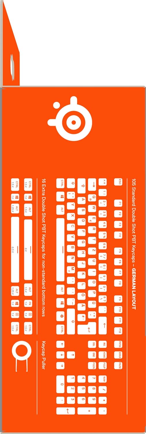 Steelseries PrismCaps - Copritasteri PBT Doppio Colpo, Bianco - immagine 7