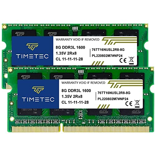 Timetec 16GB KIT(2x8GB) DDR3L/DDR3 1600 MHz SODIMM RAM