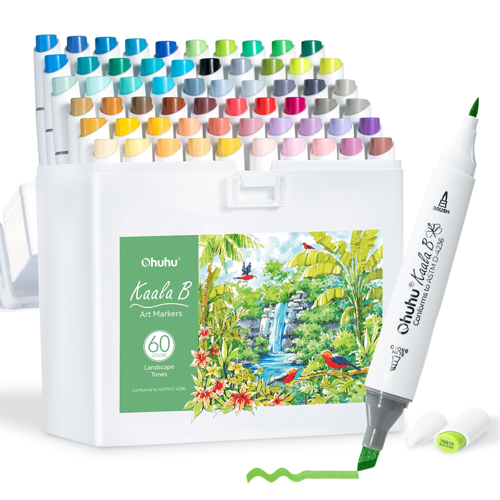 Ohuhu Pennarelli ad Alcool 60 Colori Paesaggistici