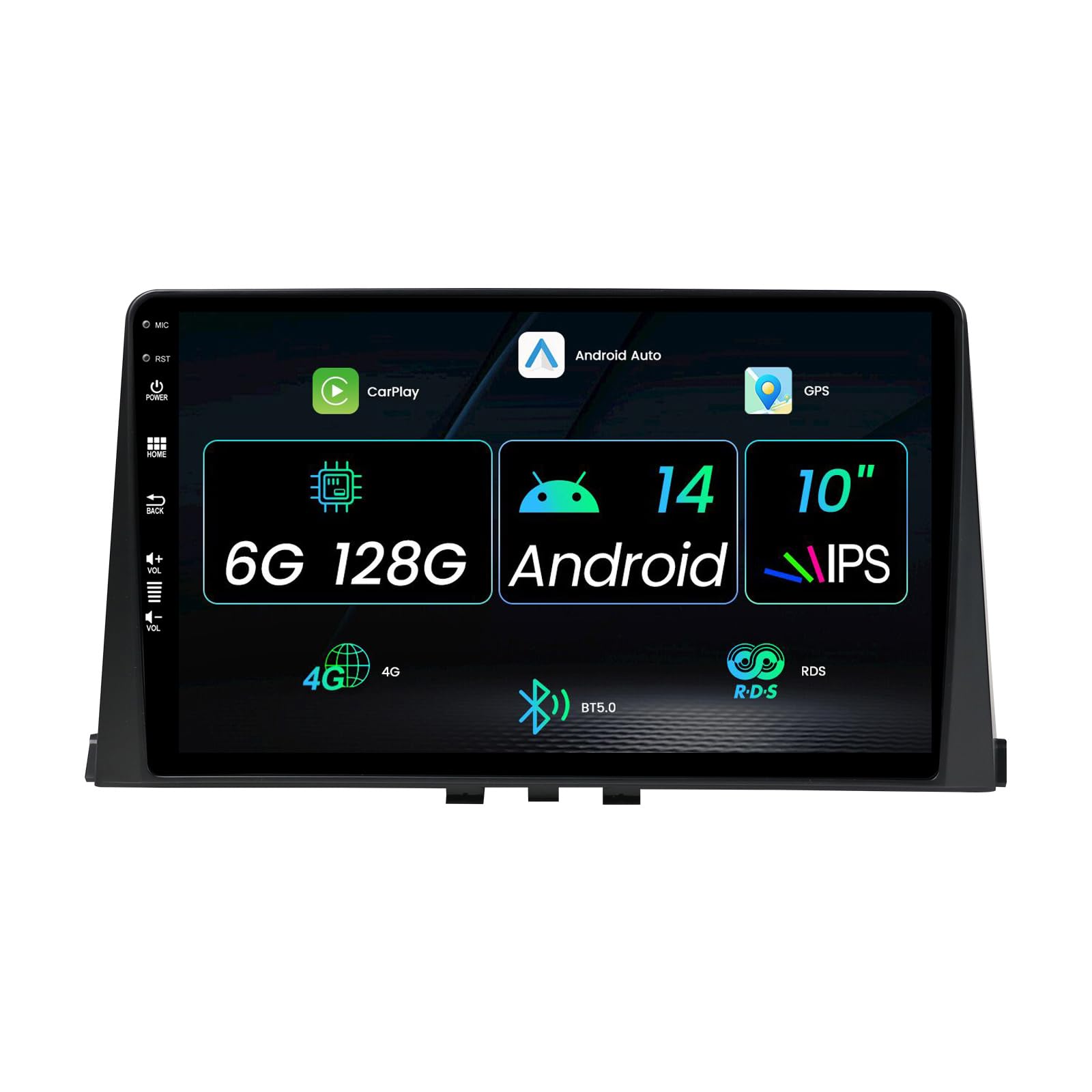 Autoradio Android 10" HD Multi-Touch Screen 6G+128G