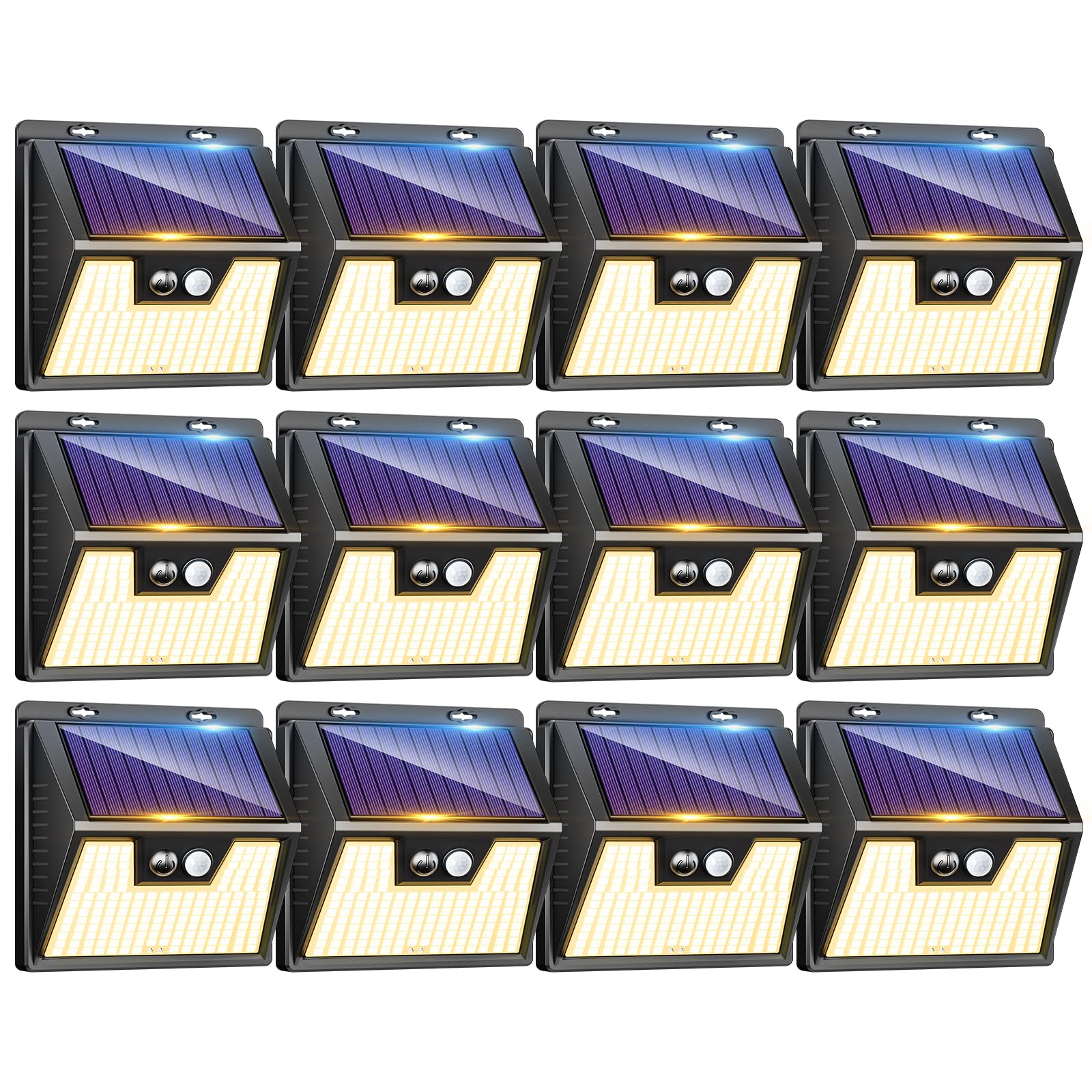 Lotmos 12 Pezzi Luce Solare LED Esterno 176 LED