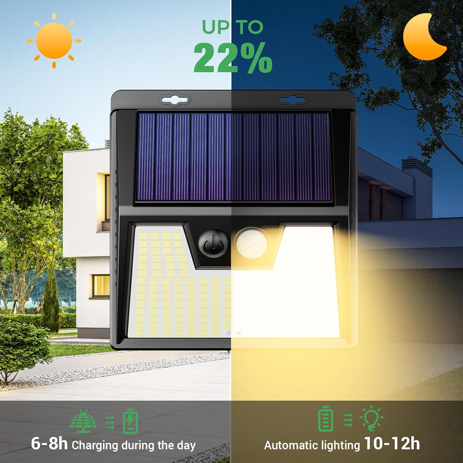 Lotmos 12 Pezzi Luce Solare LED Esterno 176 LED - immagine 2