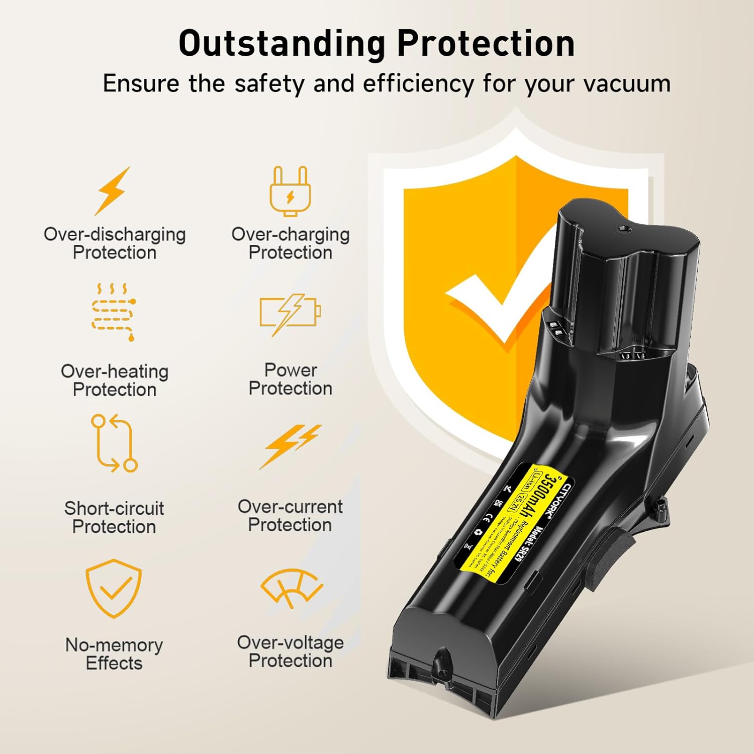 Cityork Batteria 25.2V/3500mAh per Philips SpeedPro Max - immagine 5