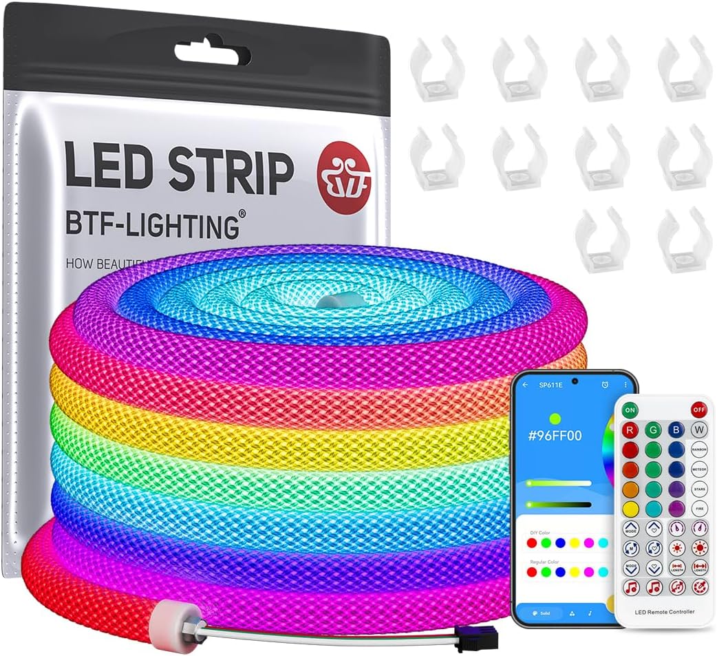 Btf-lighting 5M WS2812B IC RGB Neon LED Strip Kit - immagine 1