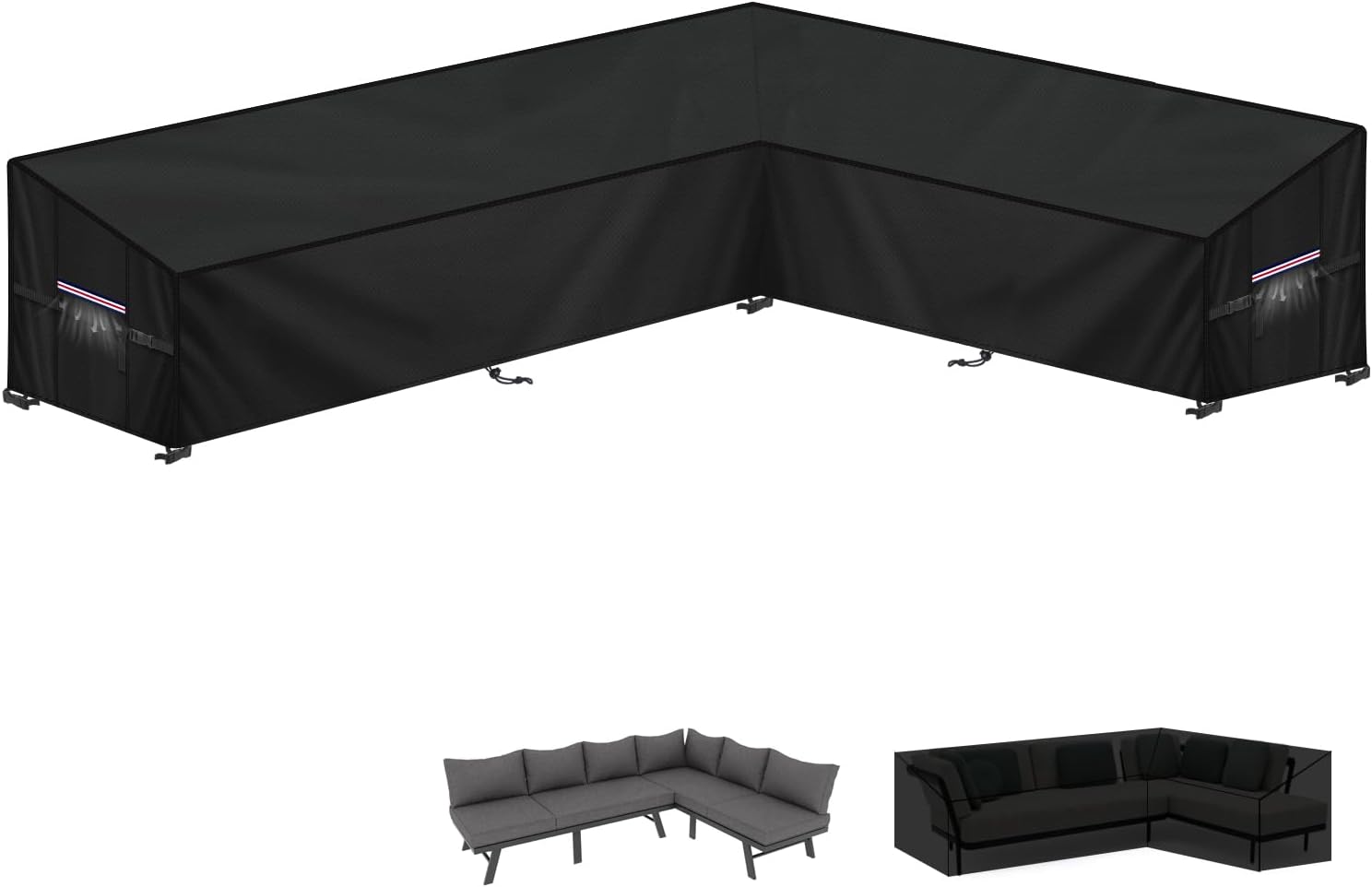 Lamuni Copridivano da Esterno Angolare 420D Oxford - immagine 1