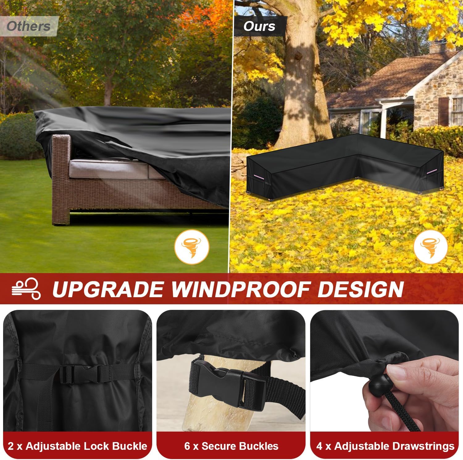 Lamuni Copridivano da Esterno Angolare 420D Oxford - immagine 4