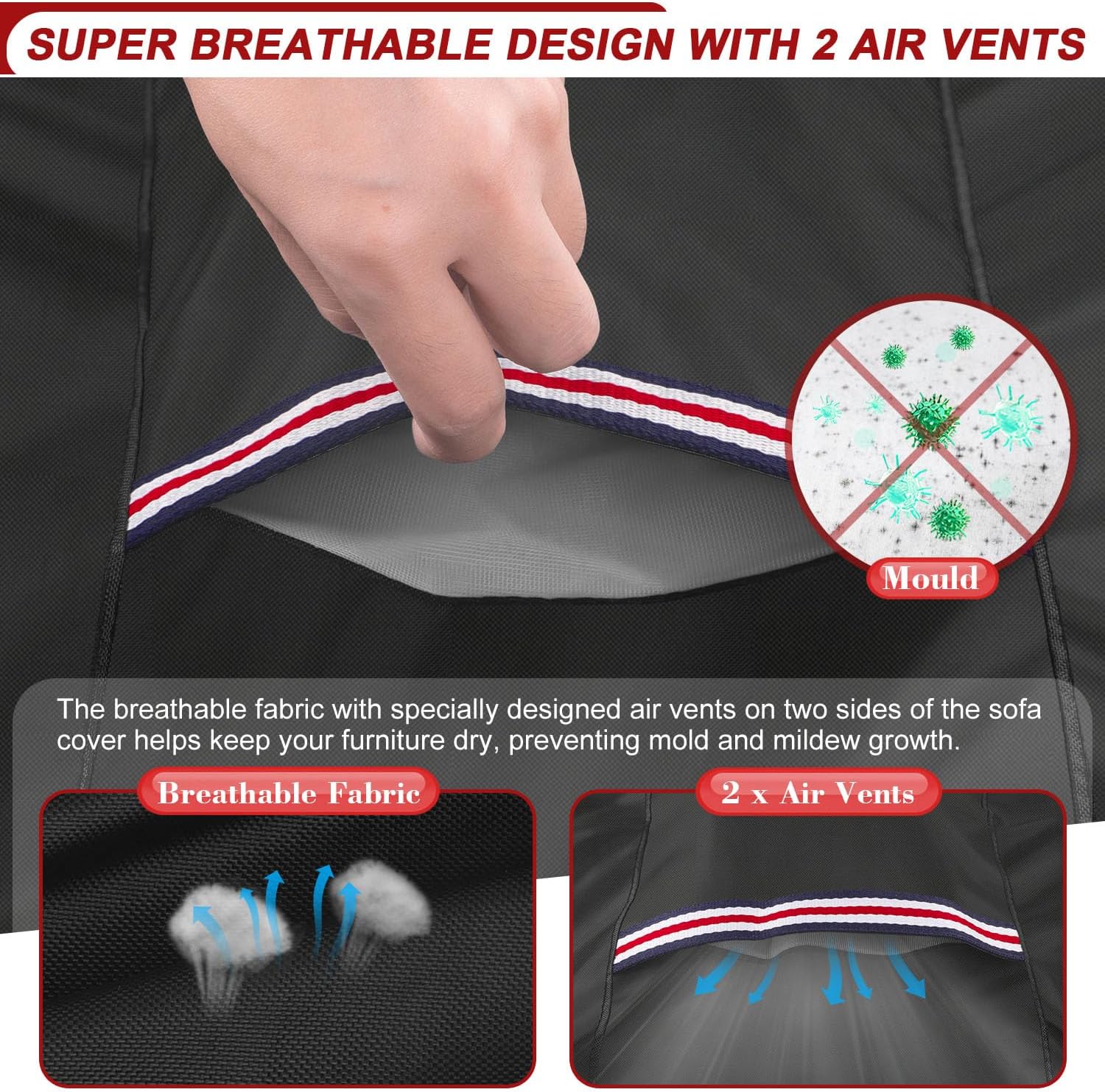 Lamuni Copridivano da Esterno Angolare 420D Oxford - immagine 5